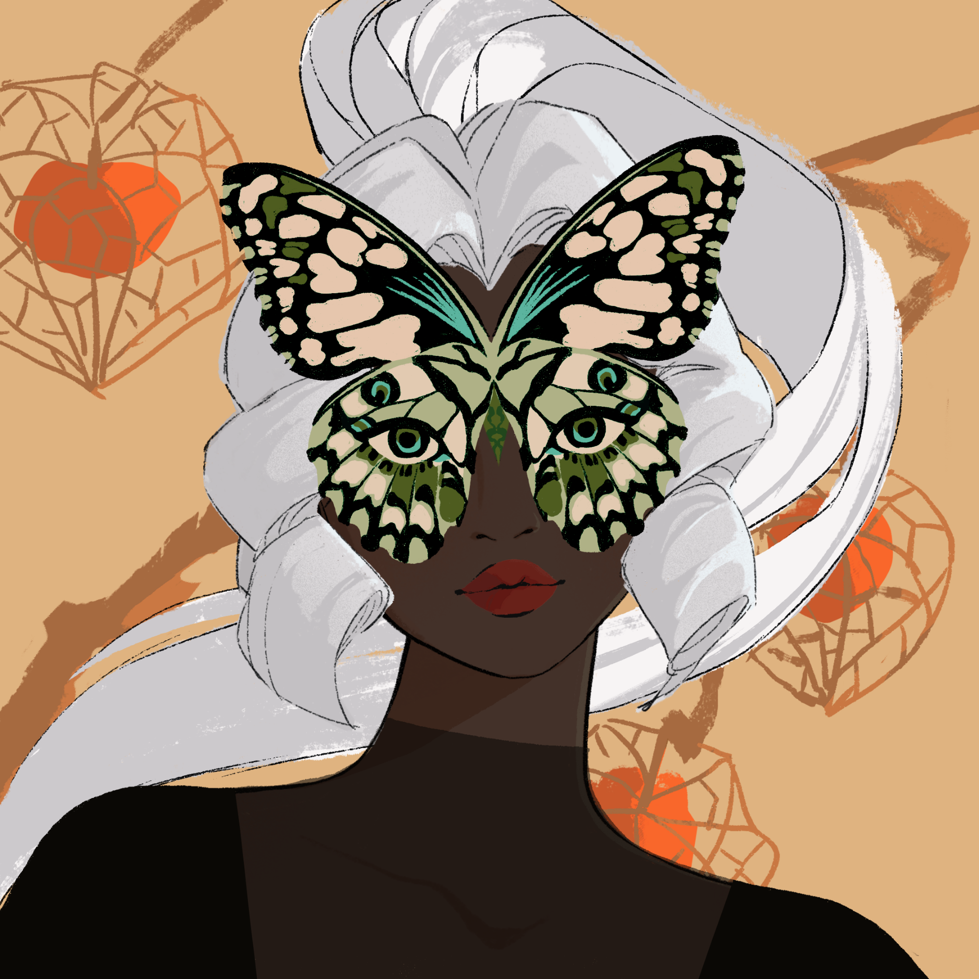 a portrait of Cayenne, the buttery saucer