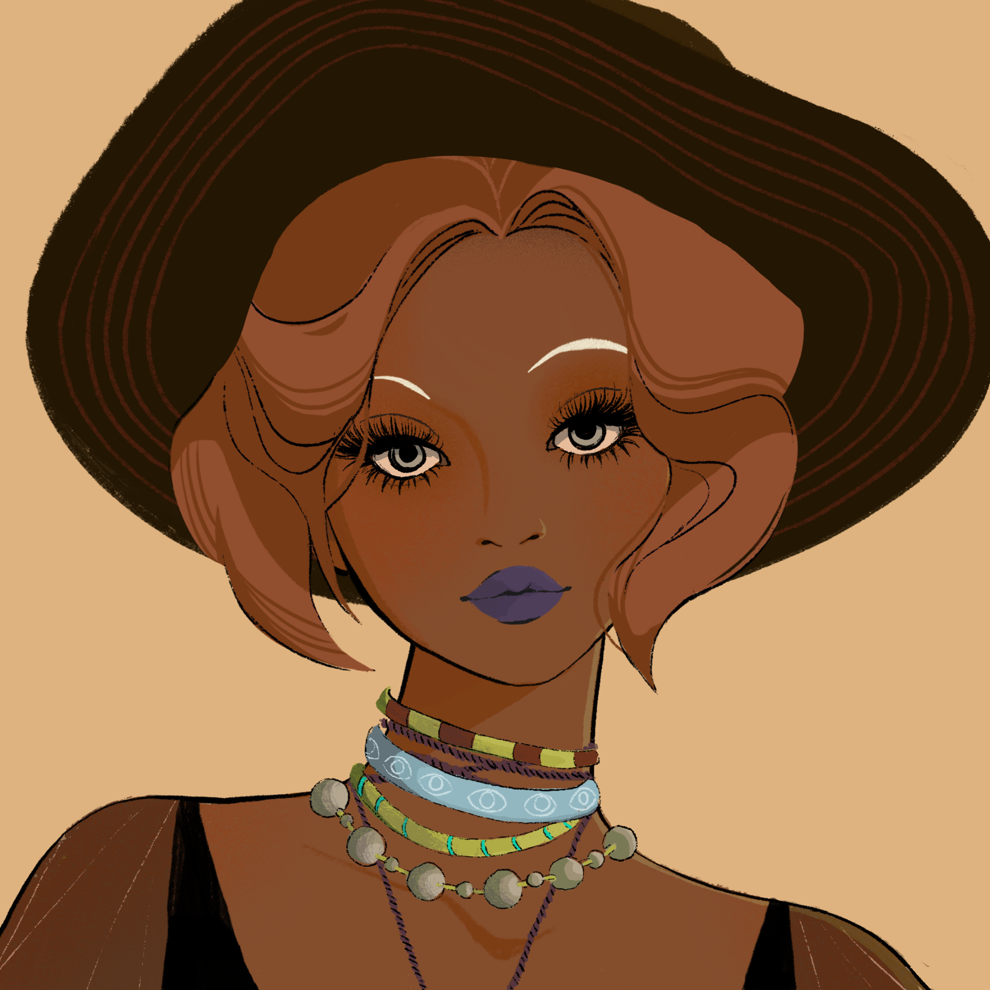 a portrait of Lilac, the cloudless snowflake