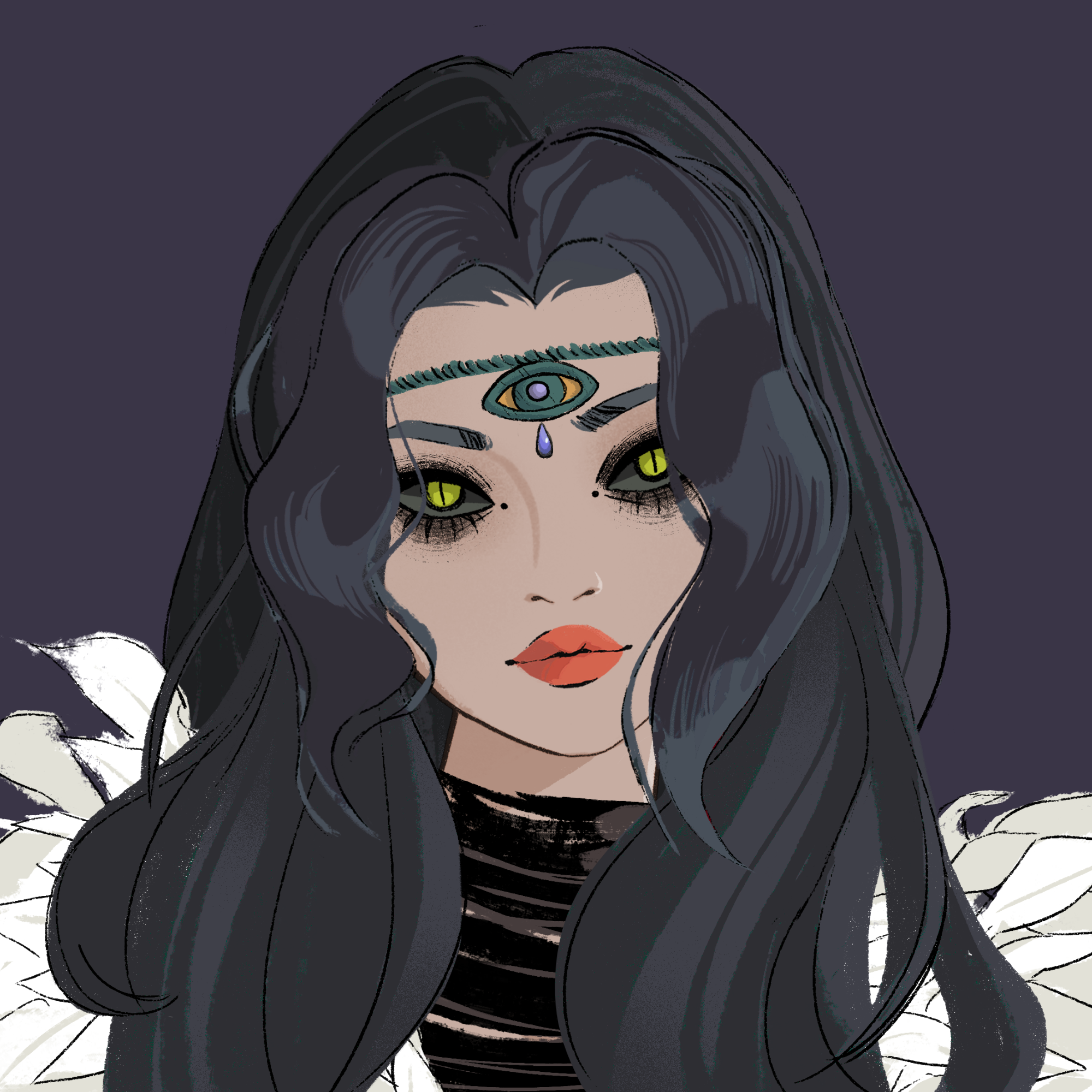 a portrait of Lavender the mercurial