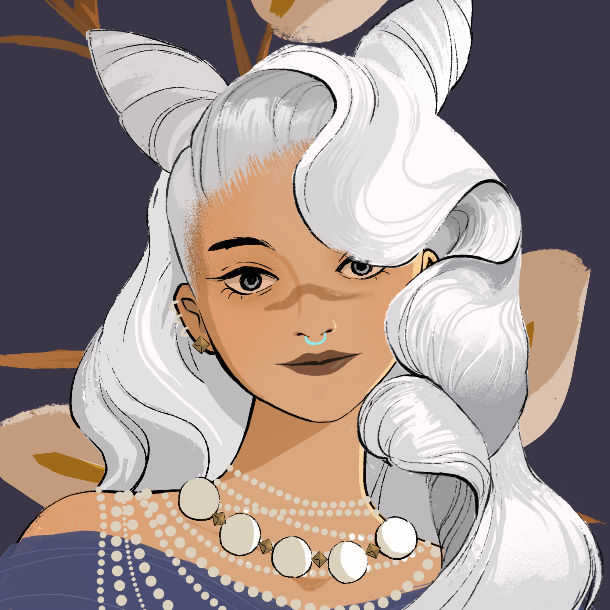 a portrait of Satin the beautiful