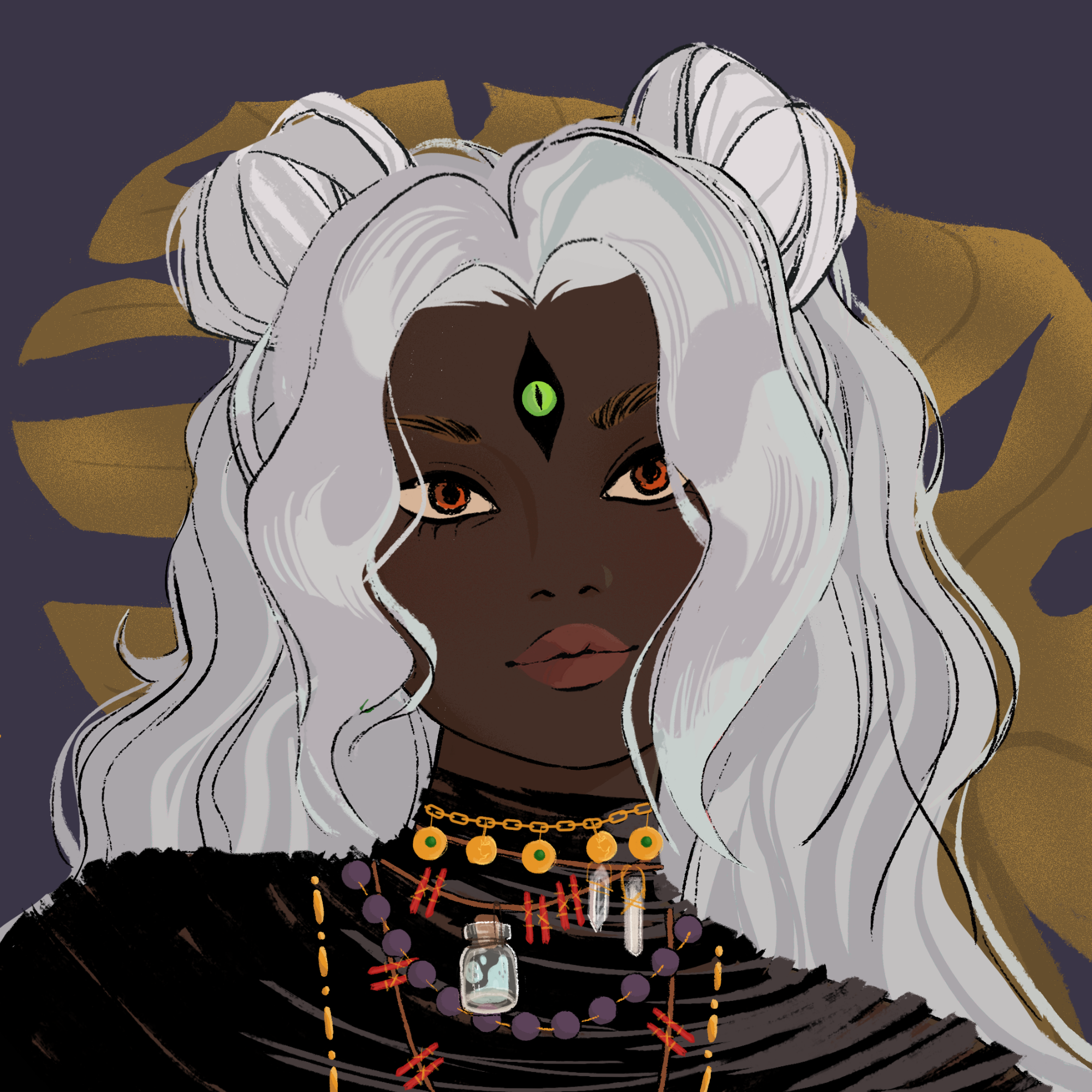 a portrait of Adatara the motley