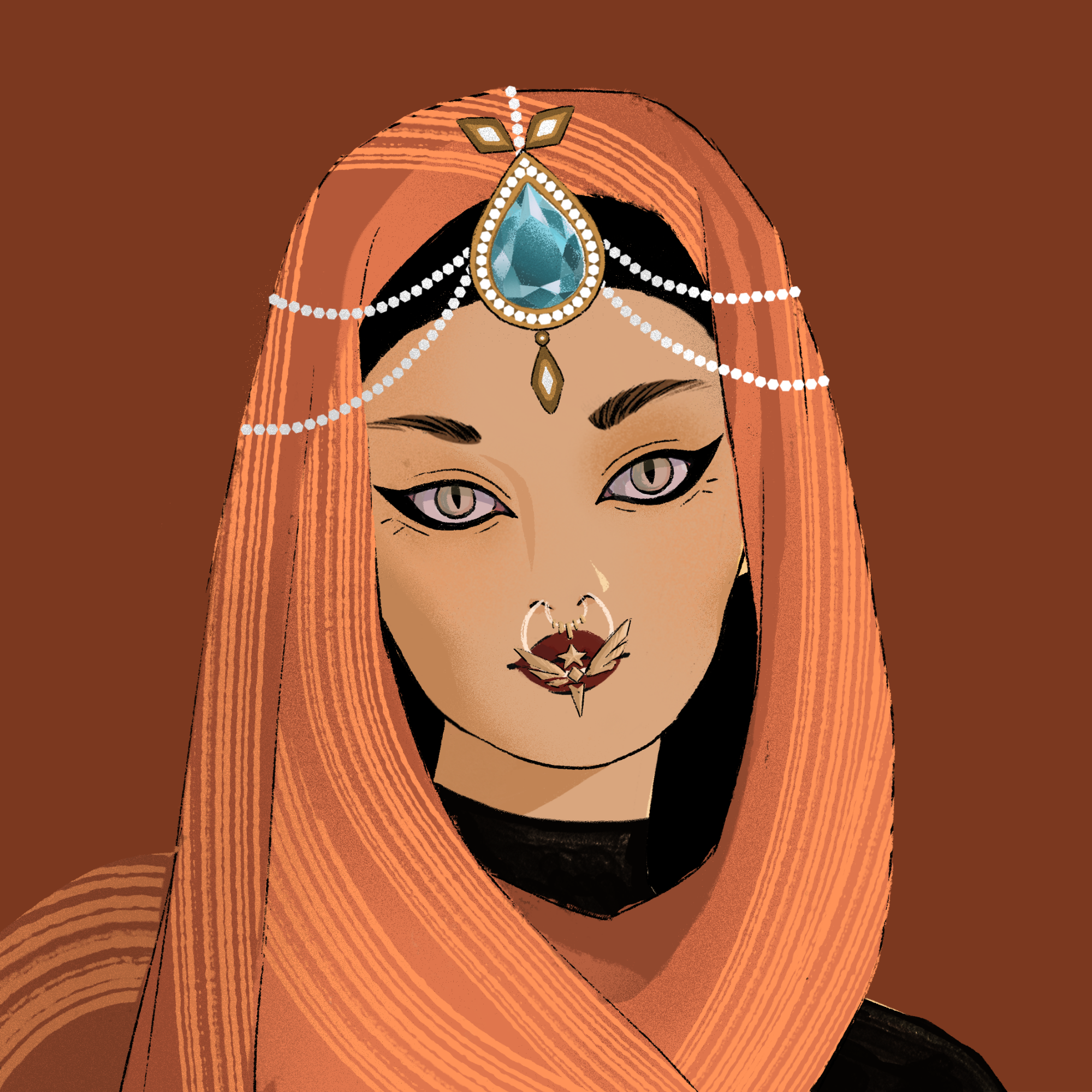 a portrait of Emerald, the radiant stiletto