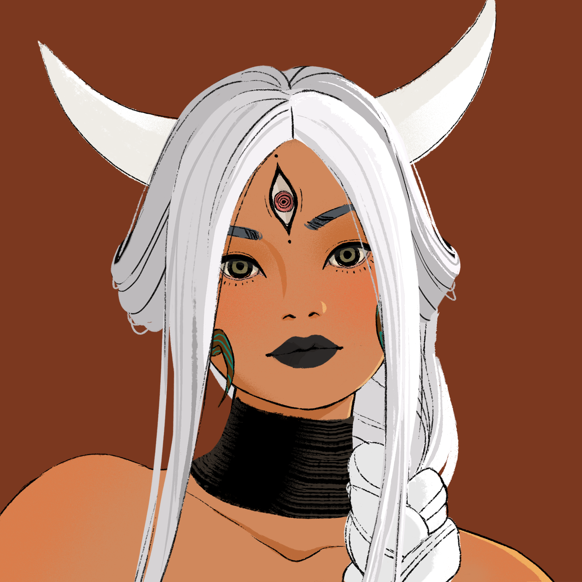 a portrait of Lolo the fleshy