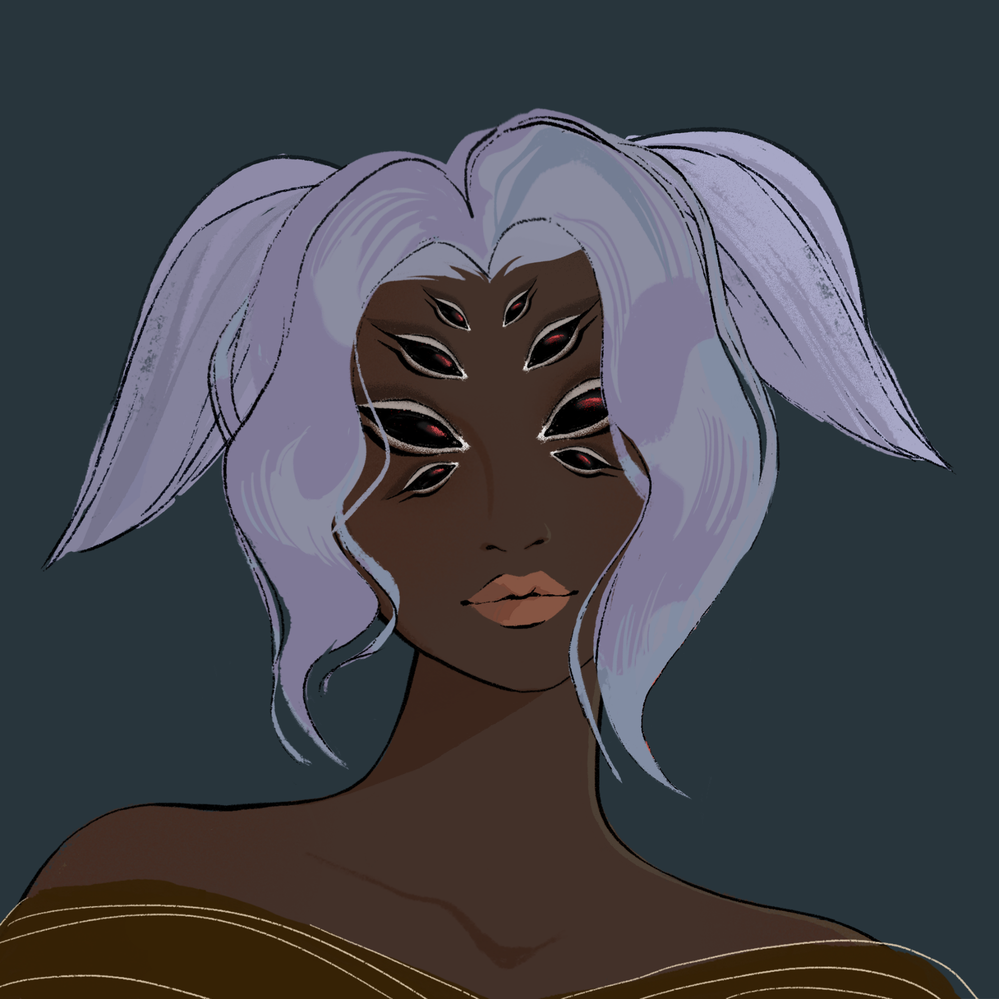 a portrait of Thera the raw