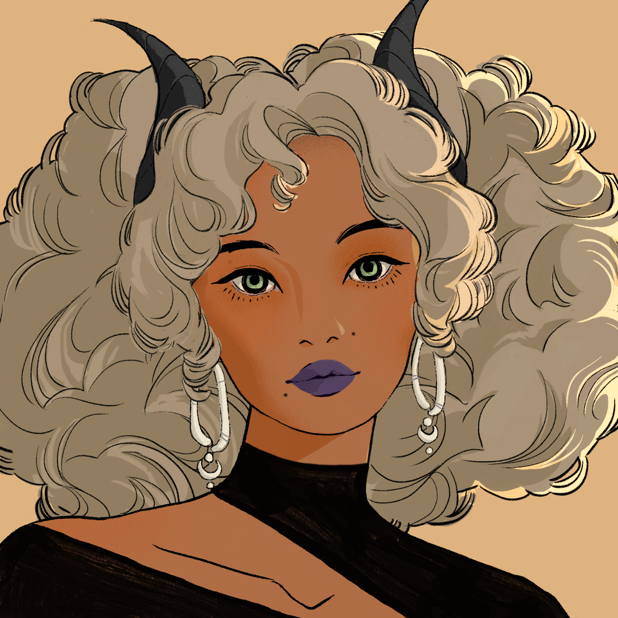 a portrait of Tiama, the wicked elysium