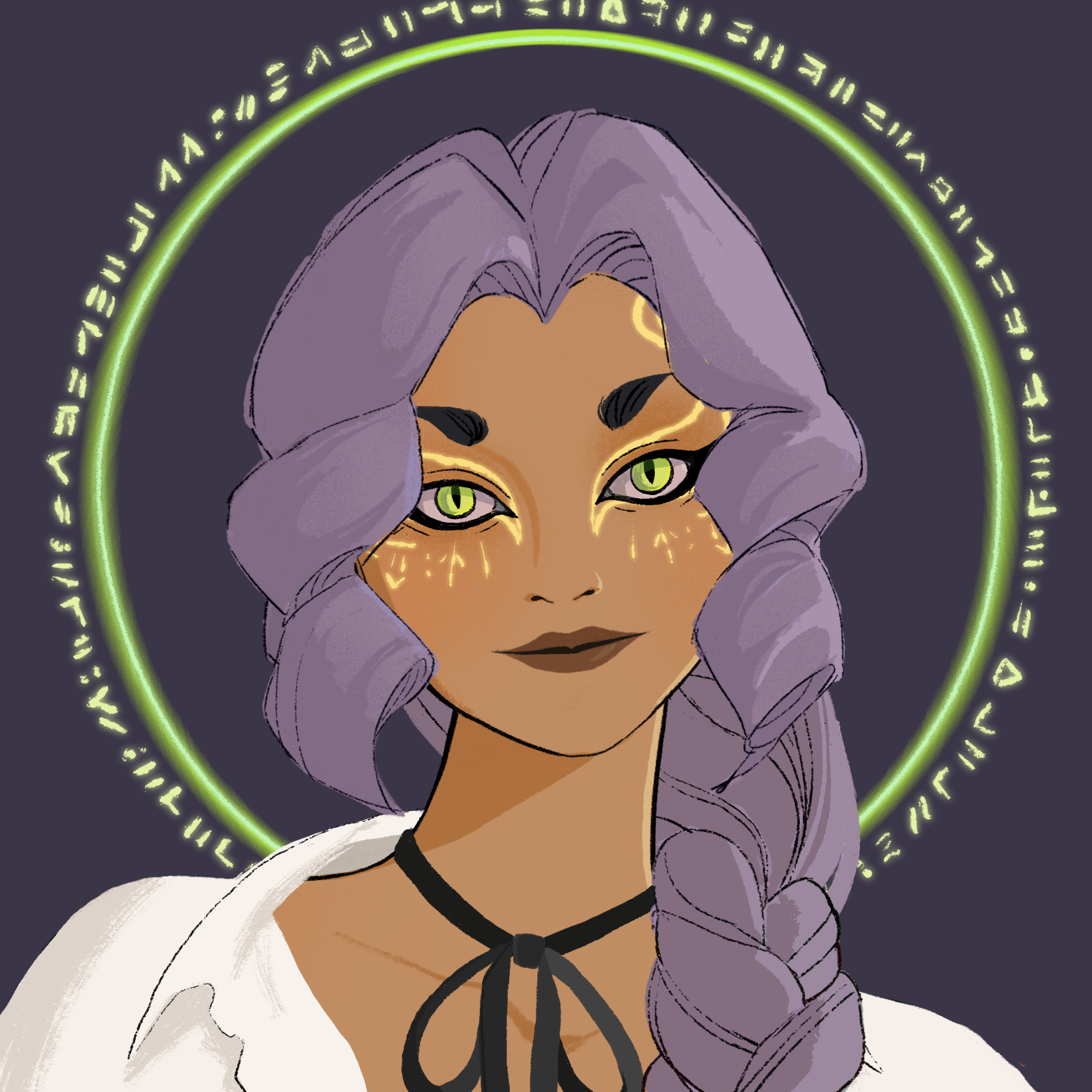 a portrait of Carina the clever