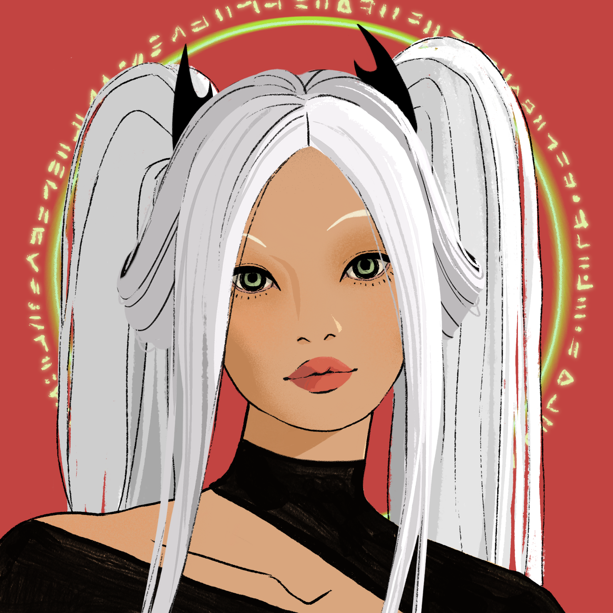 a portrait of Rigel the flippant