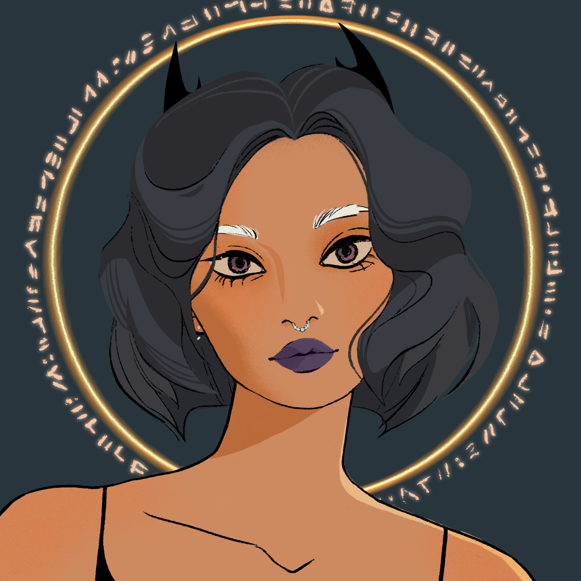 a portrait of Quark, the well-read hourglass