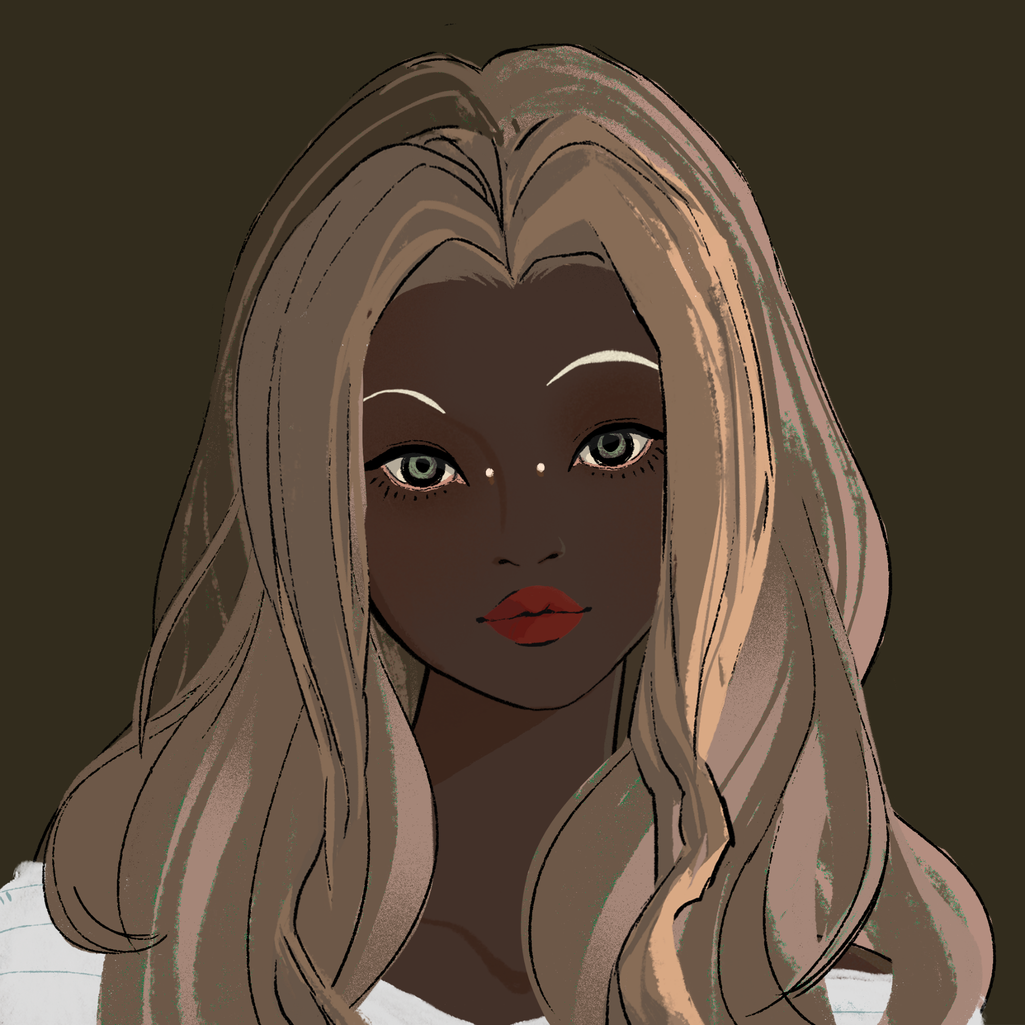 a portrait of Frisee, the cherry pancake