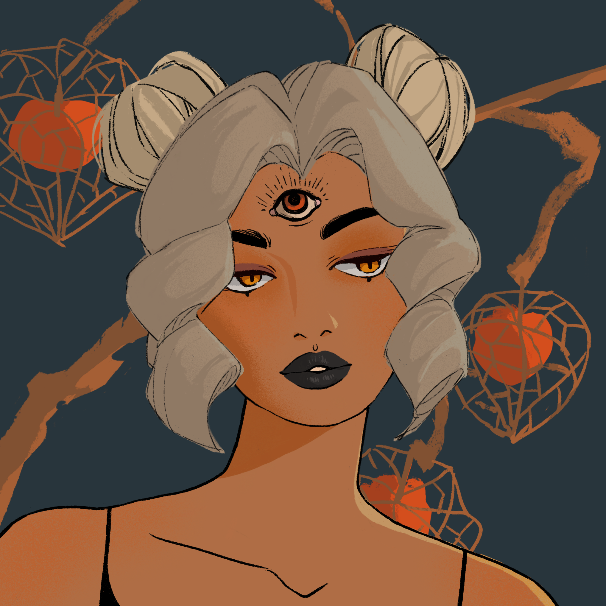 a portrait of Willow the pastel