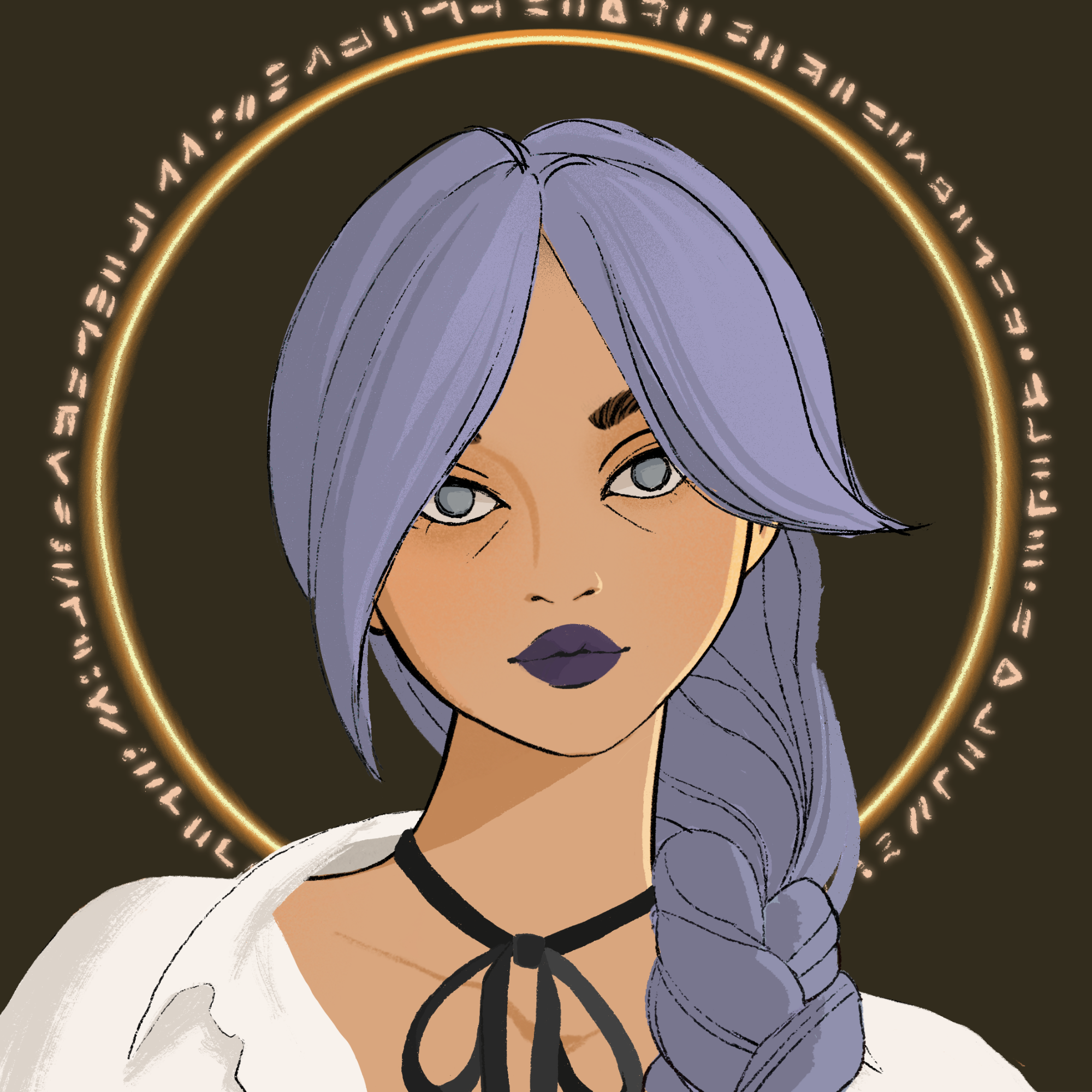 a portrait of Chamaeleon, the fair flask