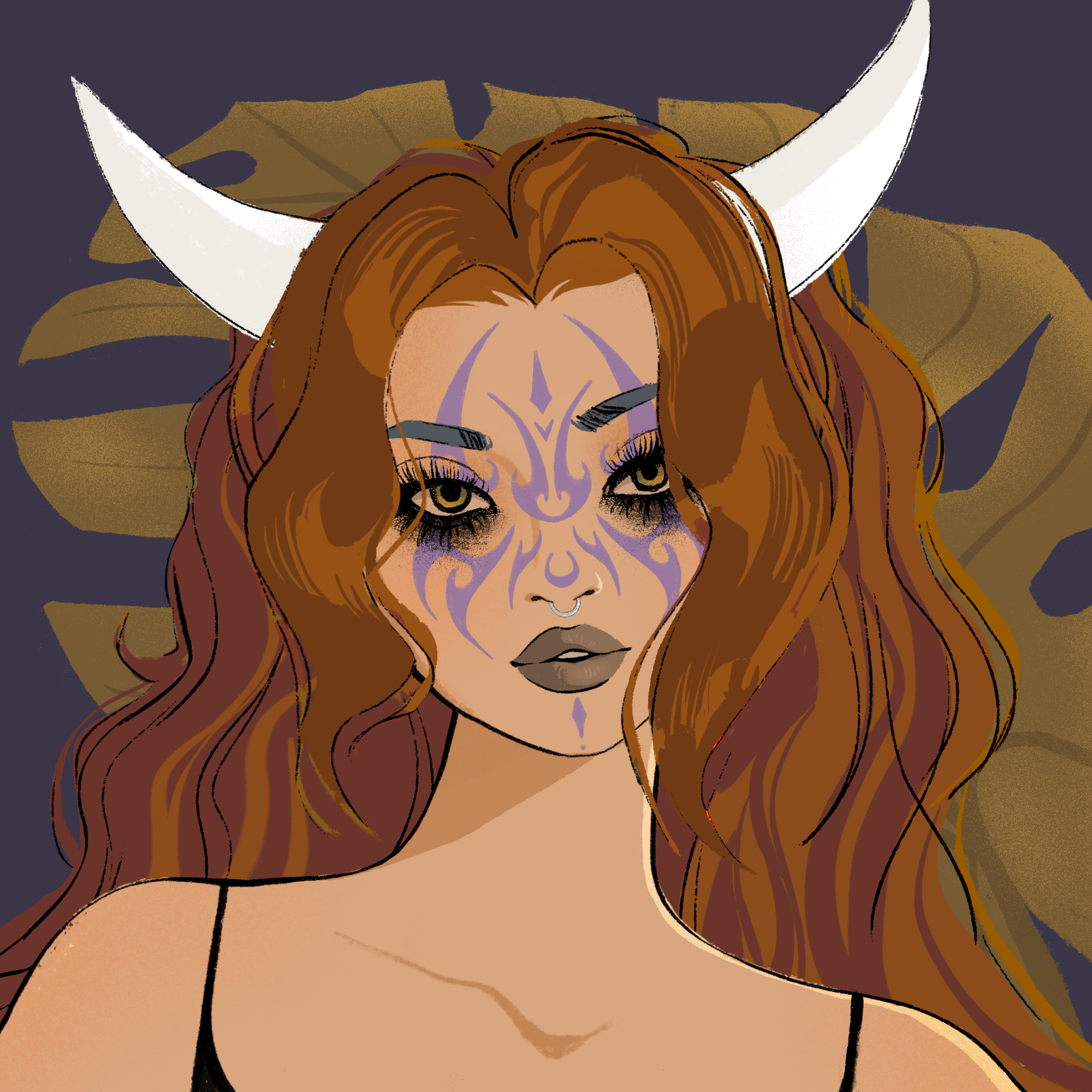 a portrait of Bagana of the wilds