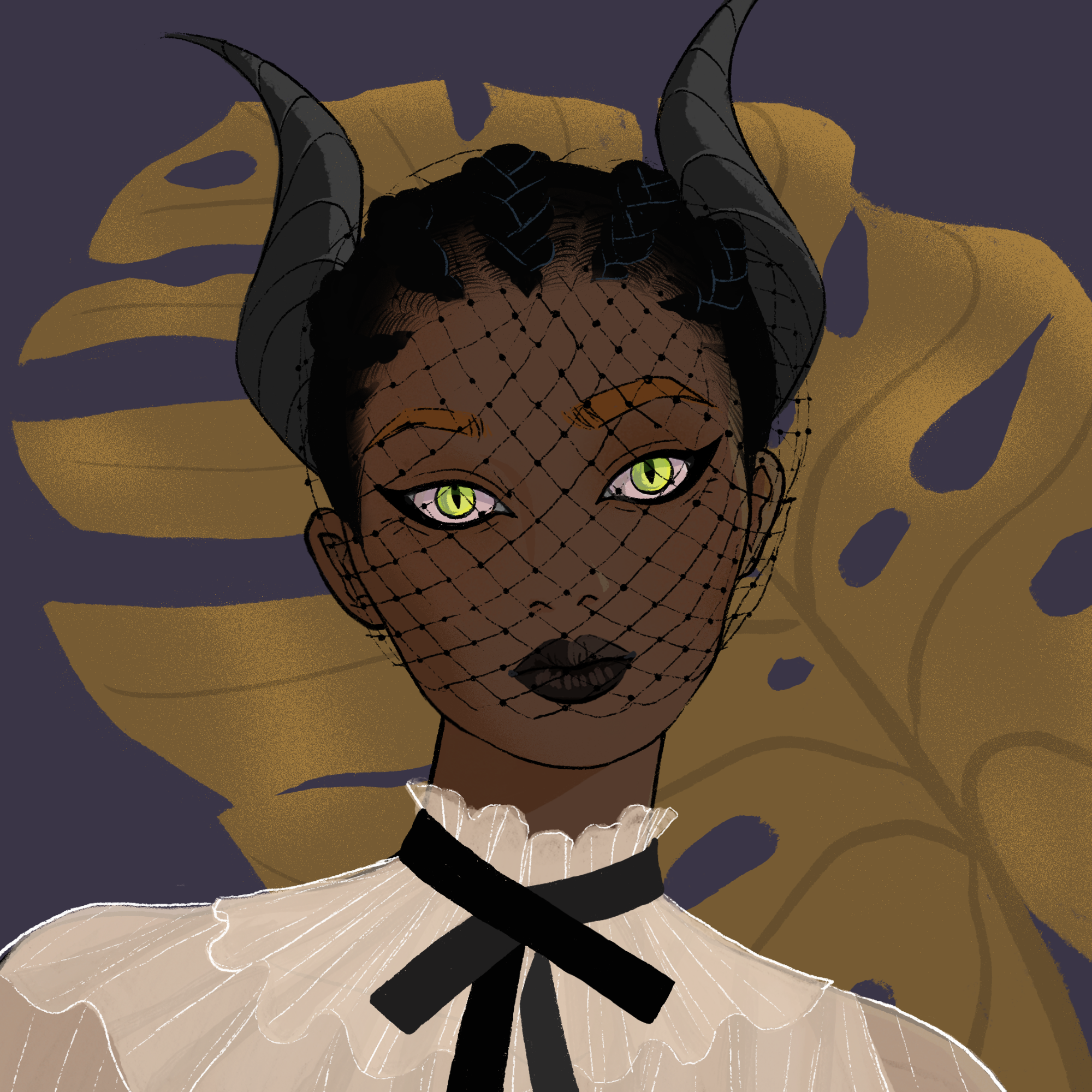 a portrait of Afzelia, the snow-covered knife