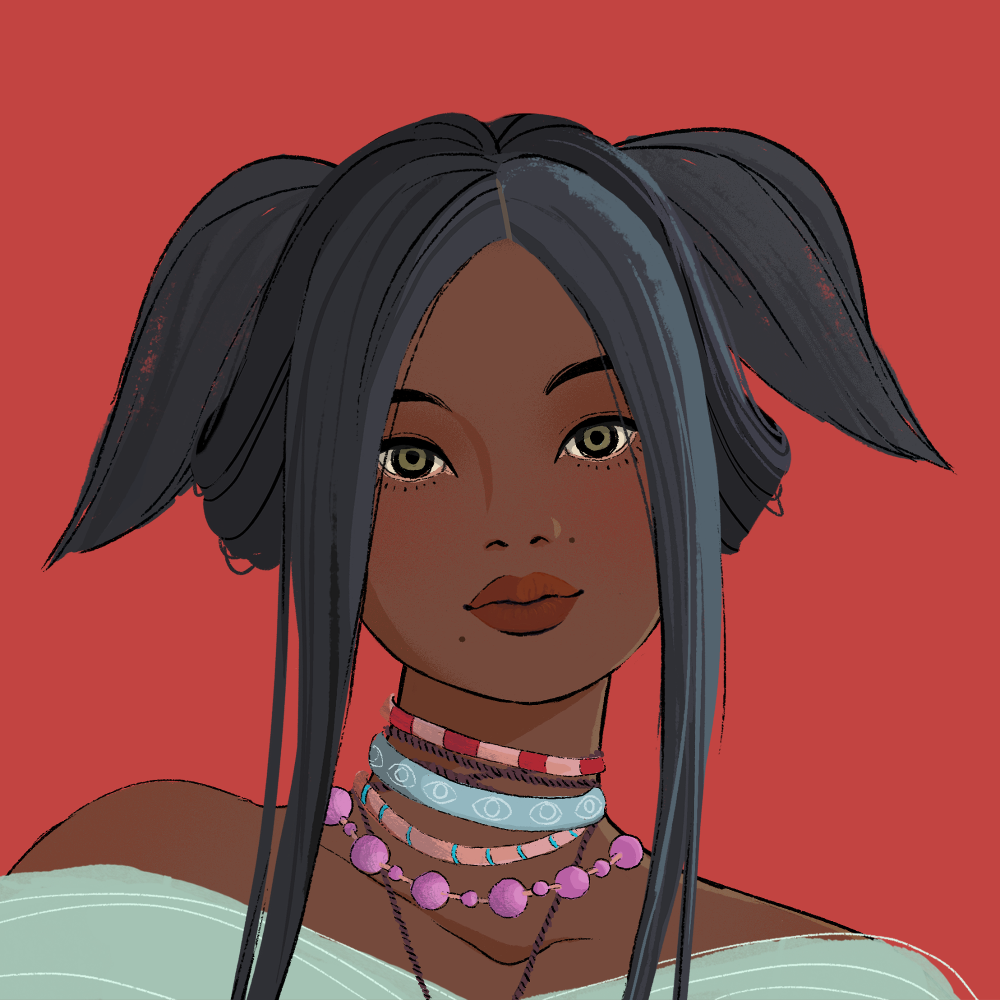 a portrait of Sibyl, the effervescent sunset