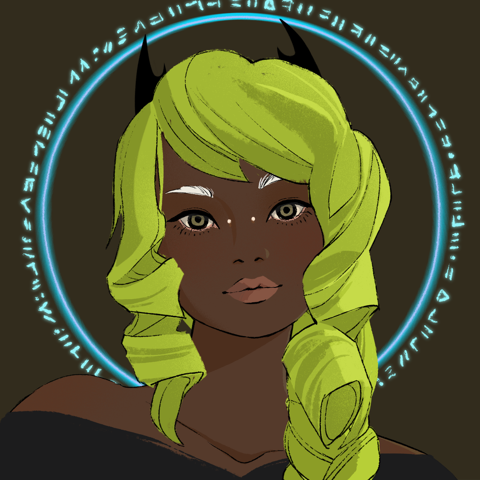 a portrait of Andromeda, the cerebral quill