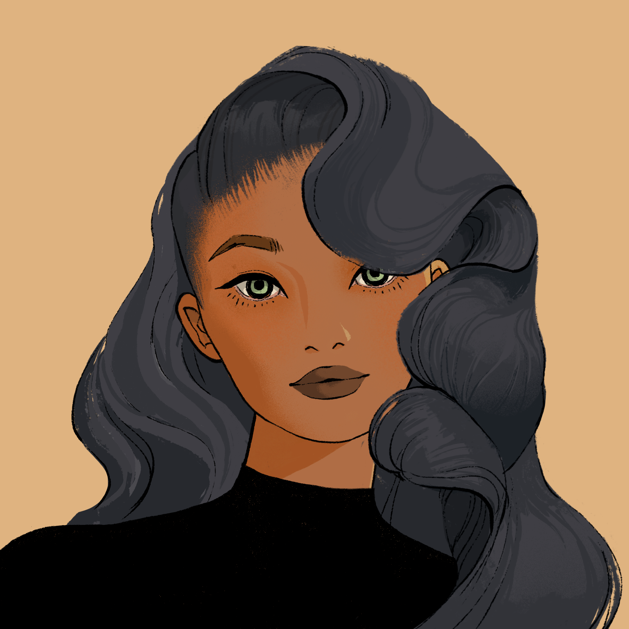 a portrait of Meldola, the sophisticated spirit