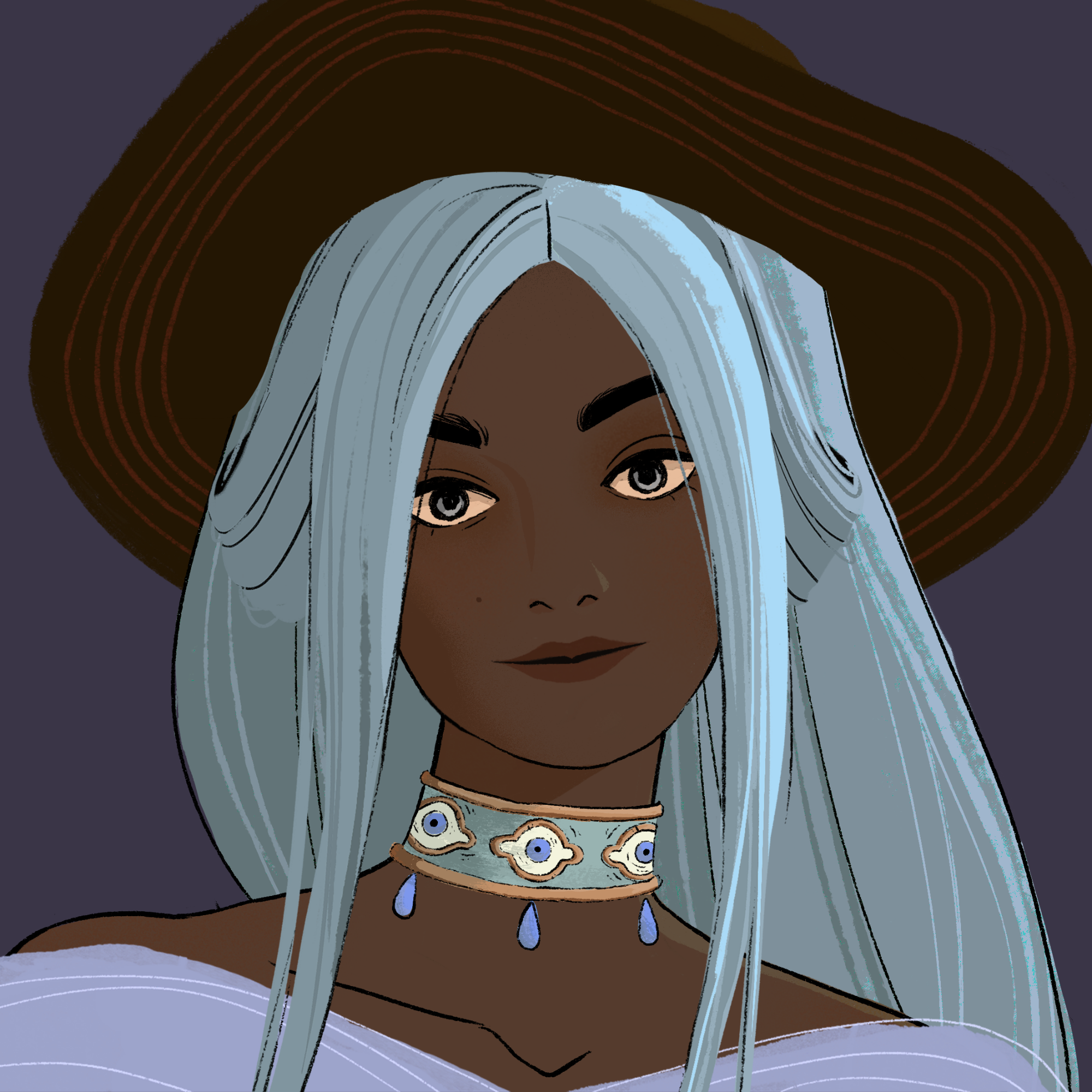 a portrait of Marigold, the great veil