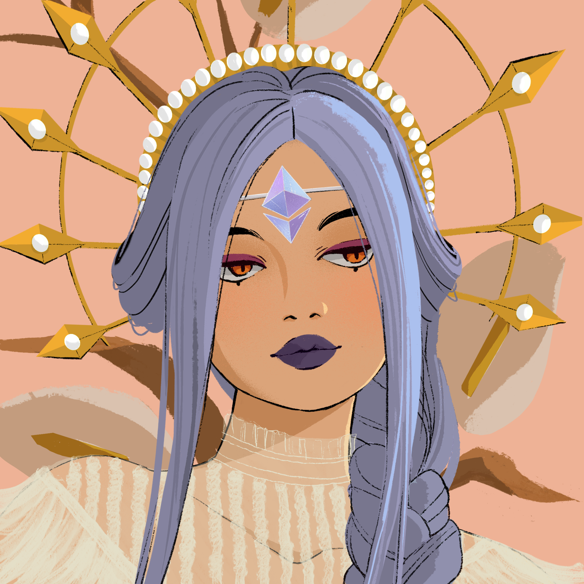 a portrait of Alexandrite the glittering