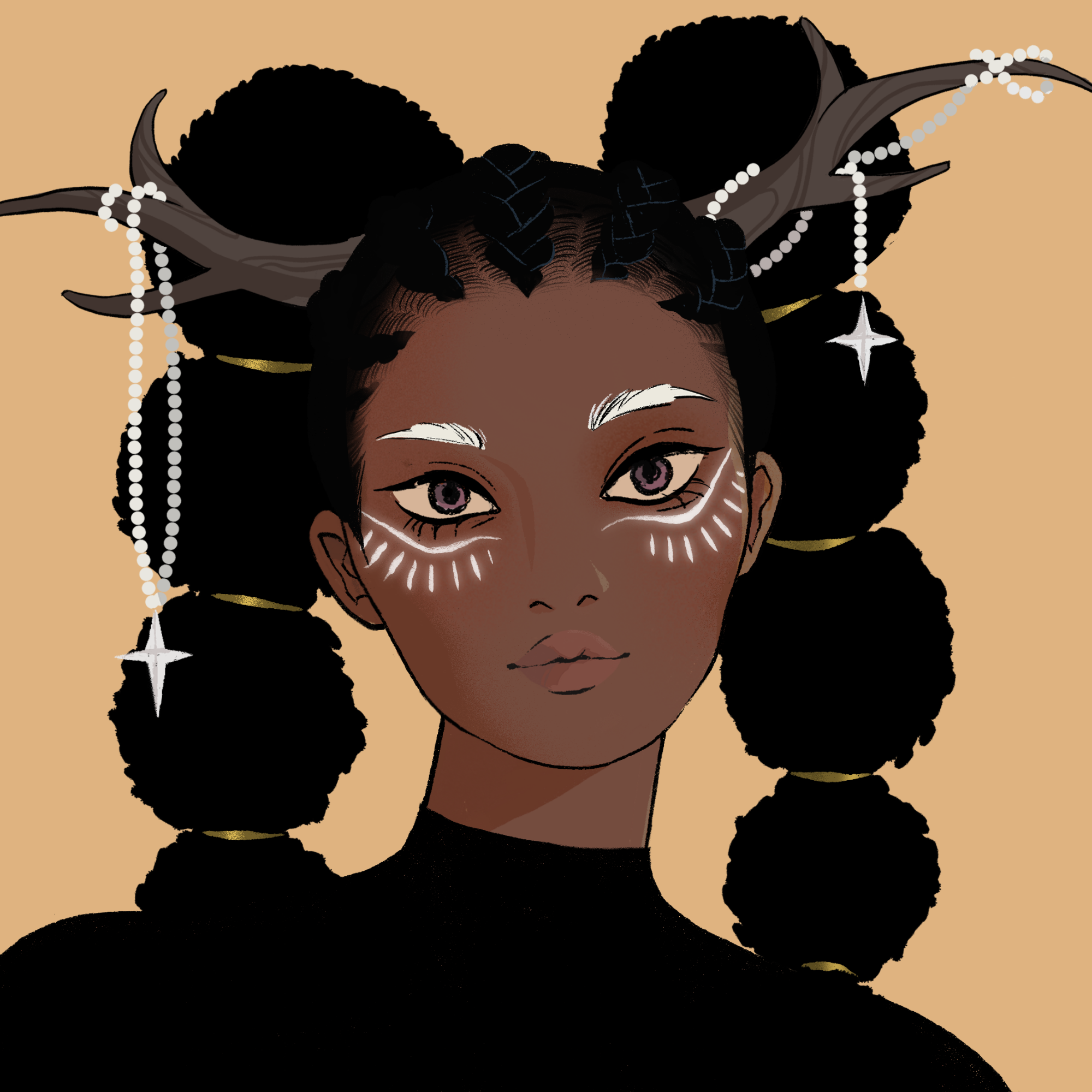 a portrait of Pecan the merigold