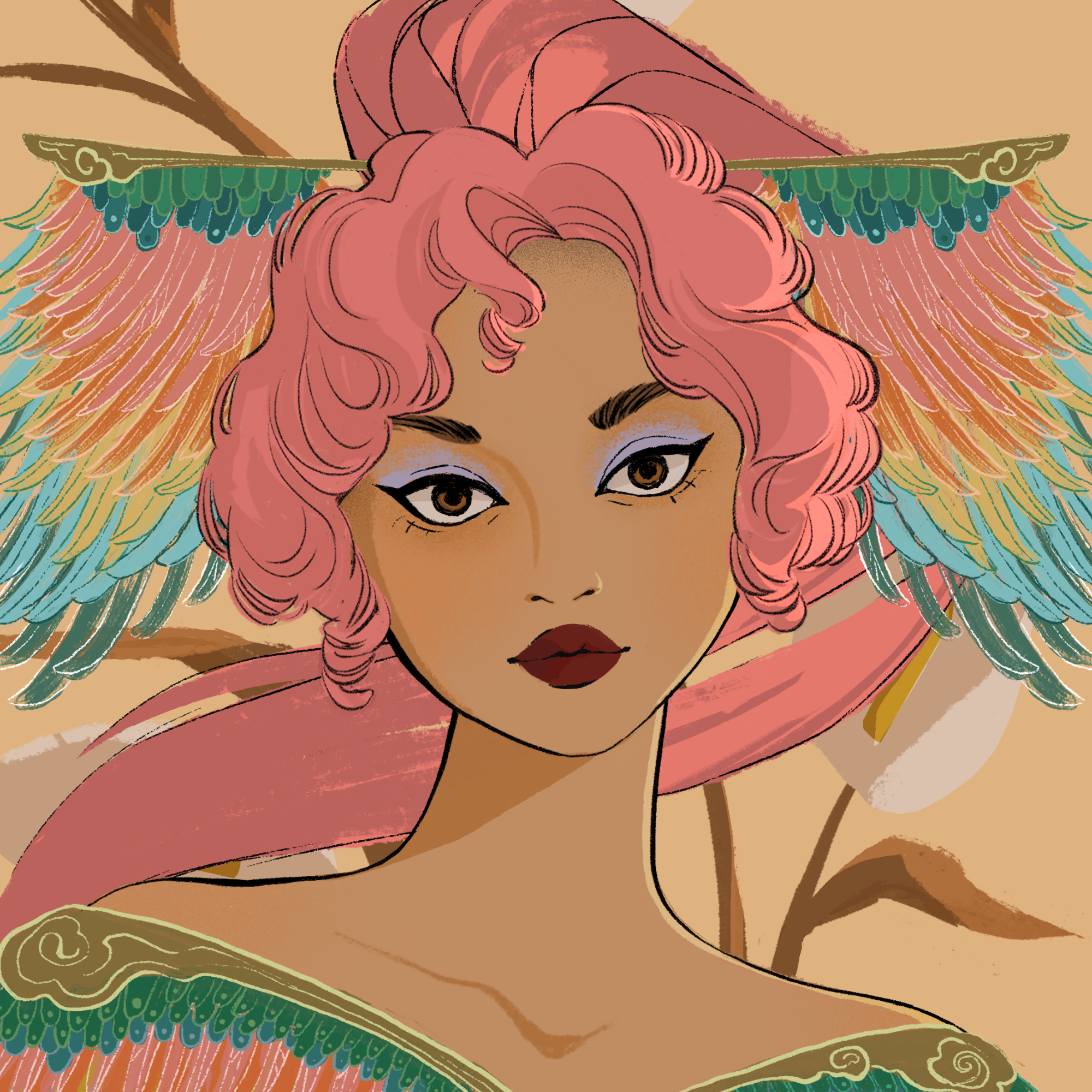 a portrait of Cadence, the radiant decanter