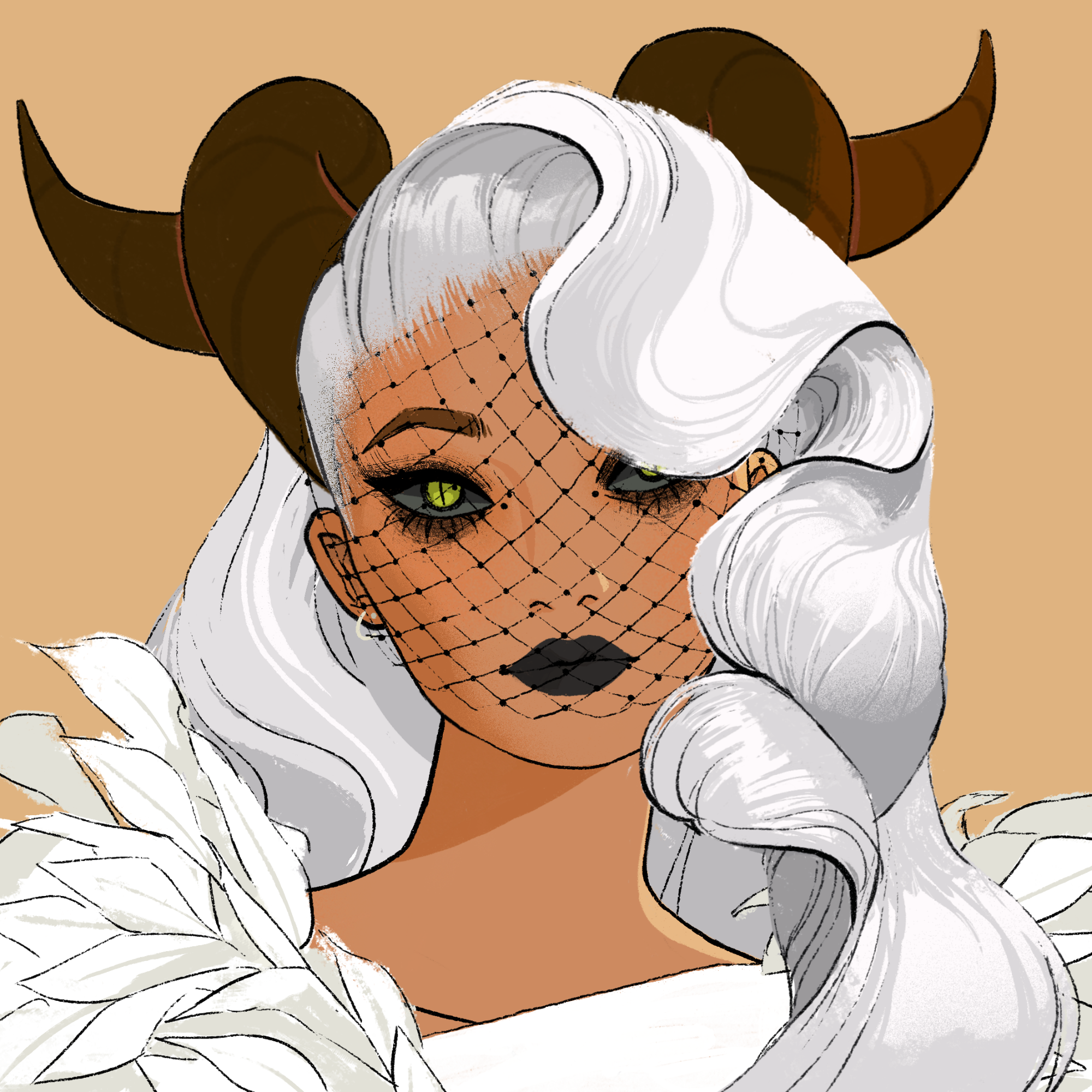 a portrait of Tropaeolin of the demon market