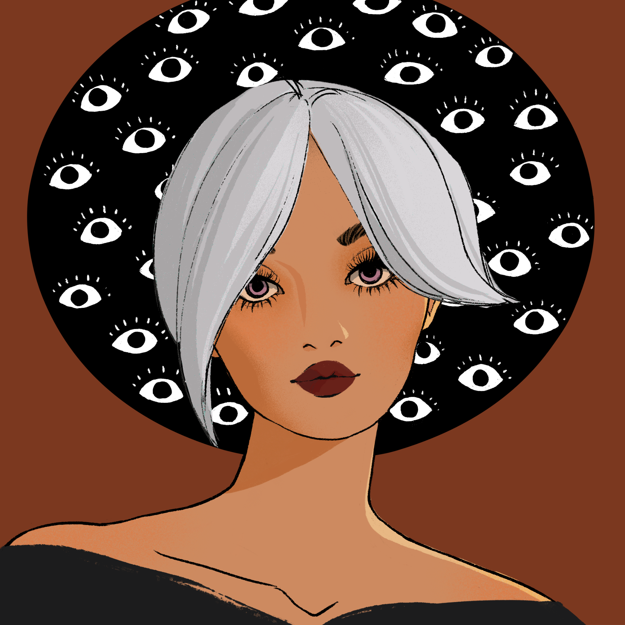 a portrait of Peanut the dusky