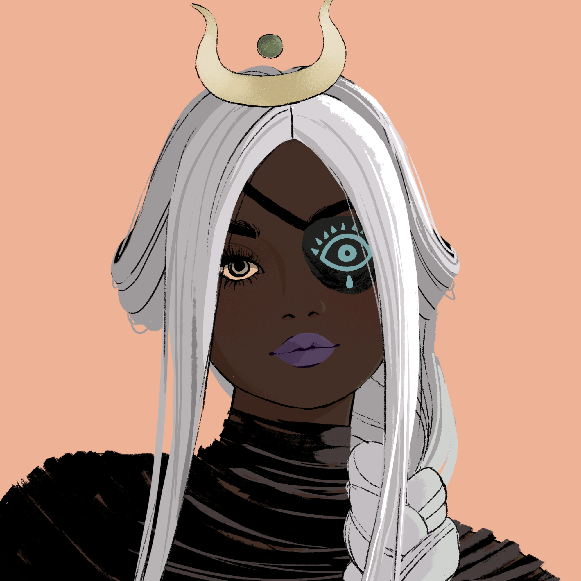 a portrait of Prickly pear, the periwinkle cocoon