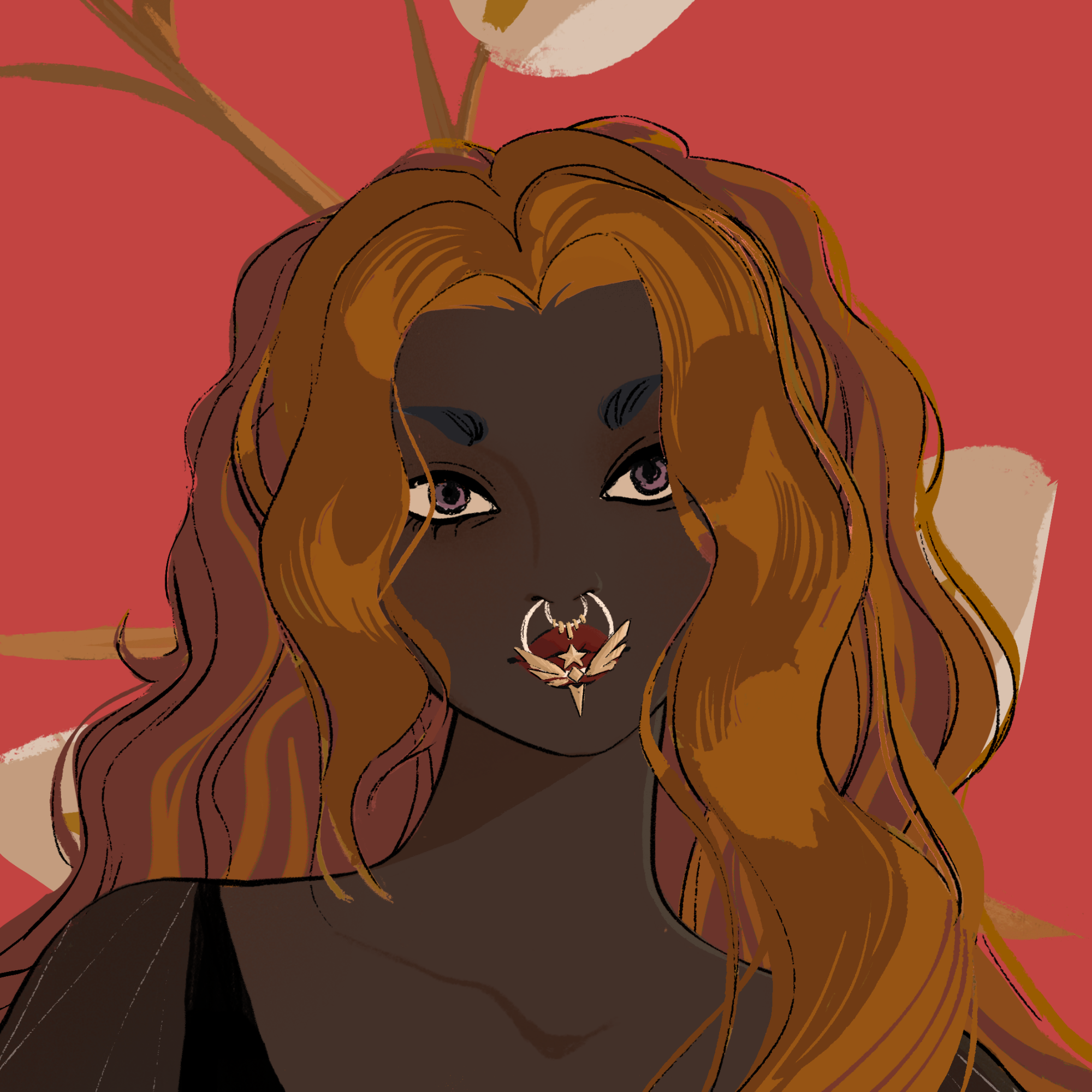 a portrait of Velvet the gilded