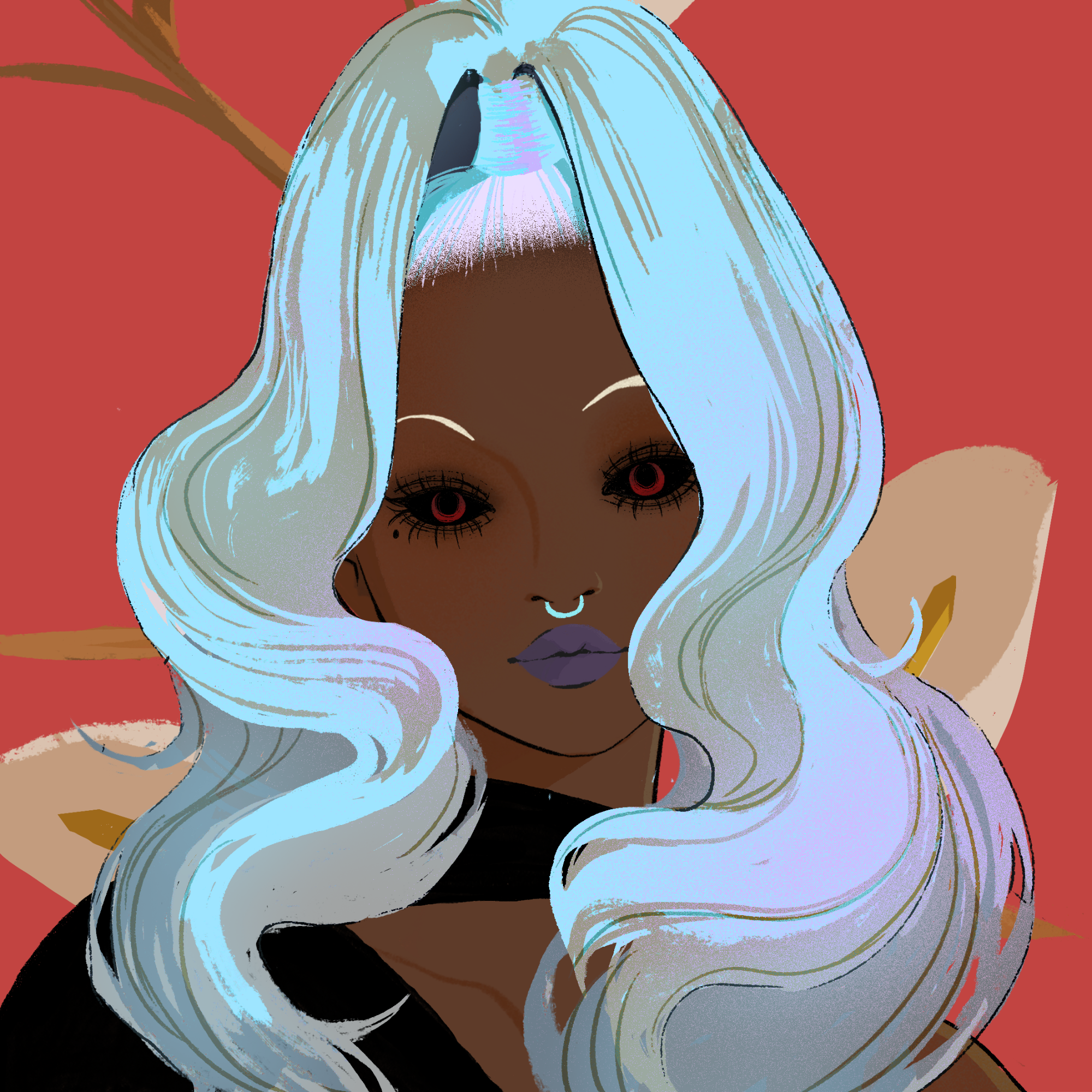 a portrait of Adatara the fleshy