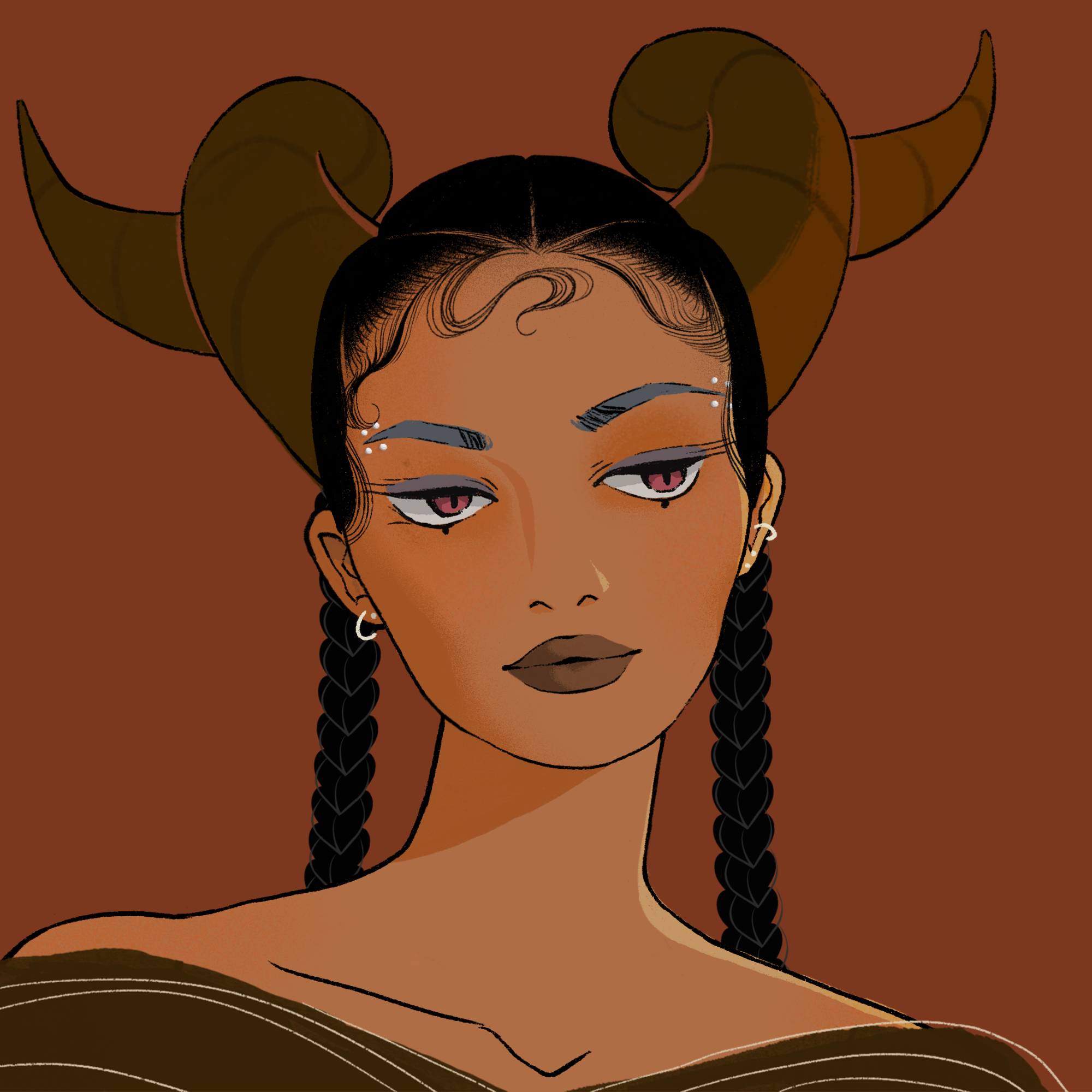 a portrait of Tambora of the demon market