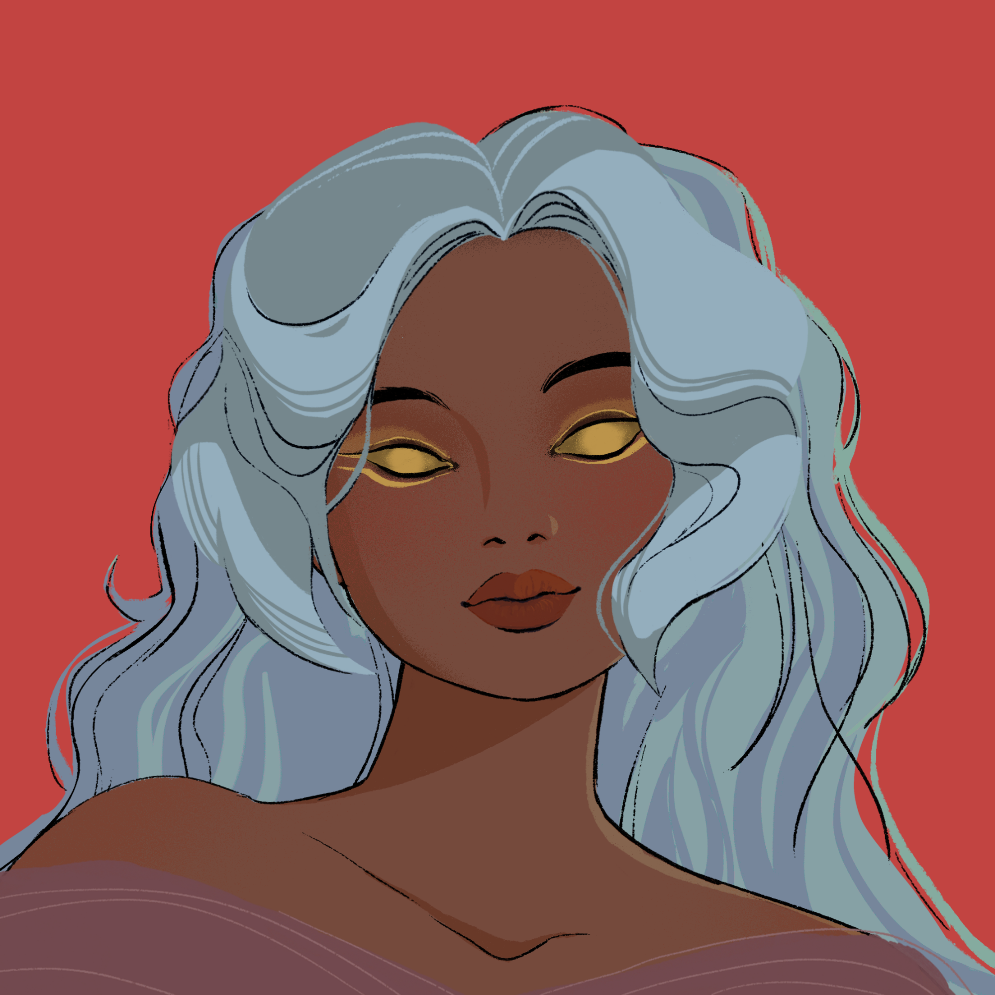 a portrait of Fig, the calm rainbow