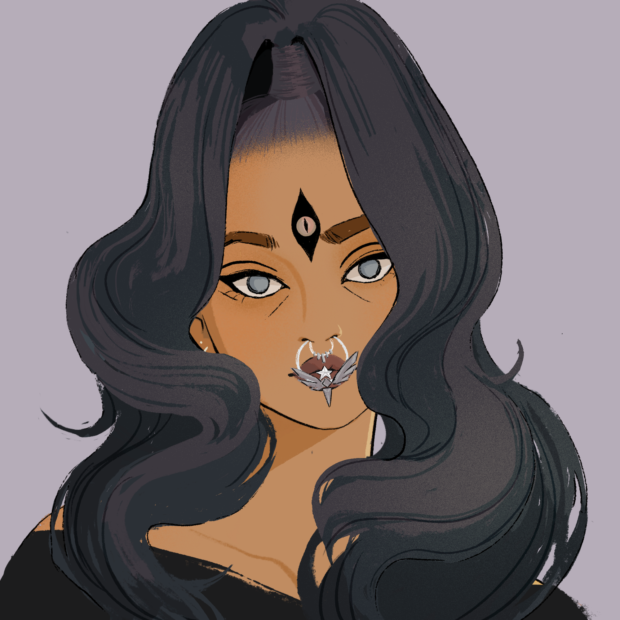 a portrait of Bagana of the demon market