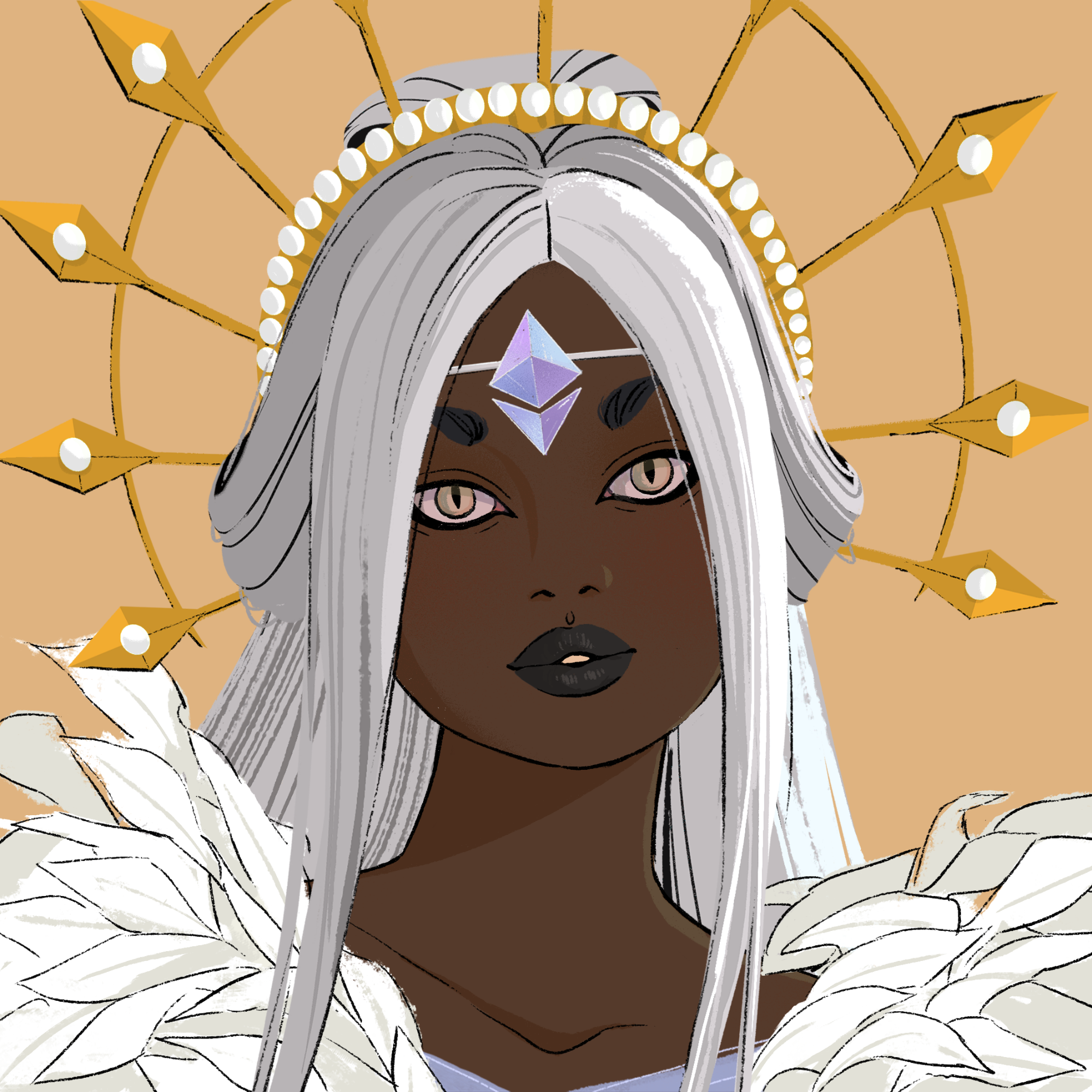 a portrait of Mademoiselle chalice