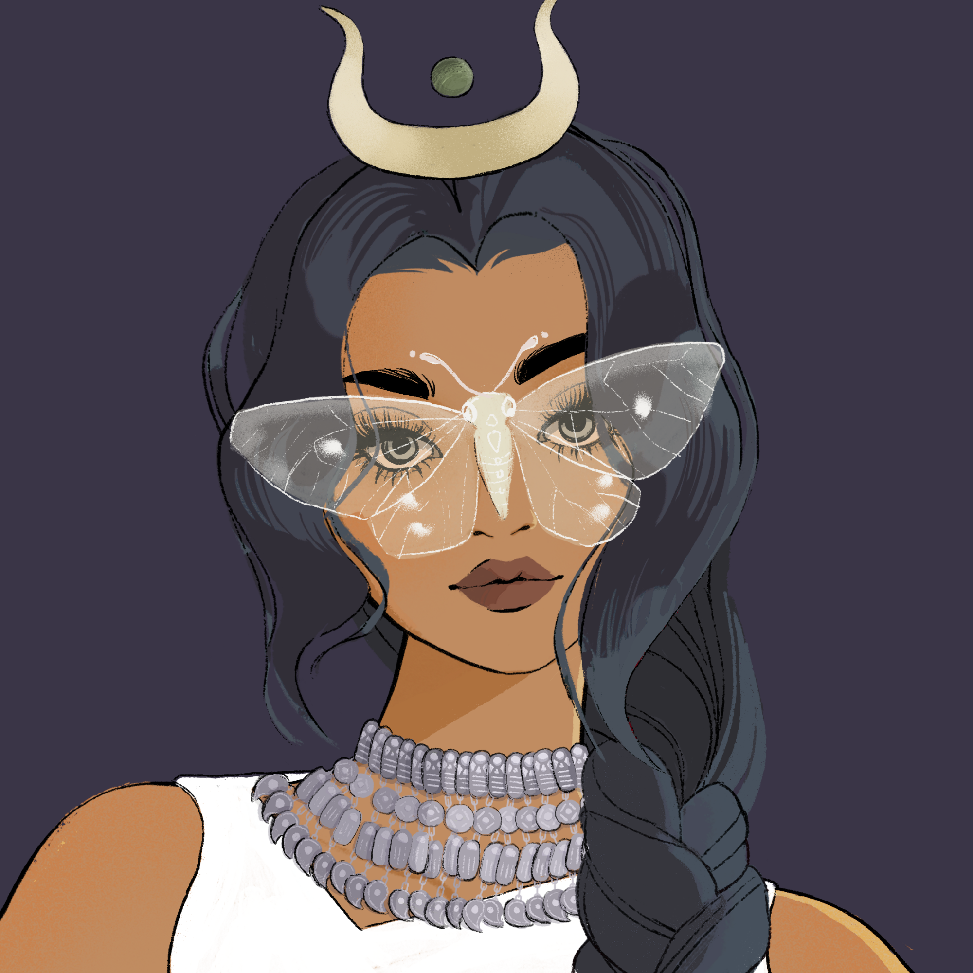 a portrait of Hedione, the handsome tambourine