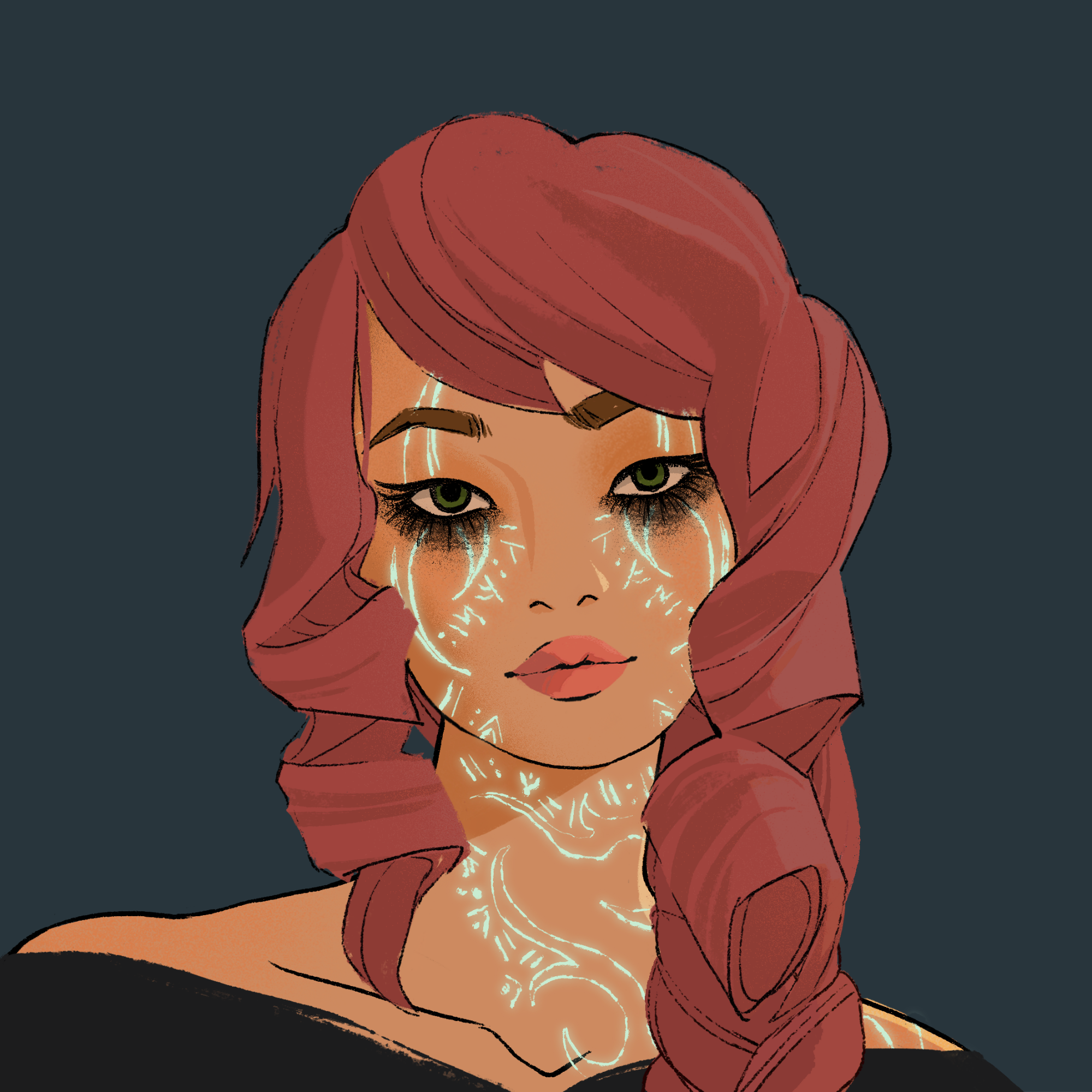 a portrait of Andromeda, the incessant plume