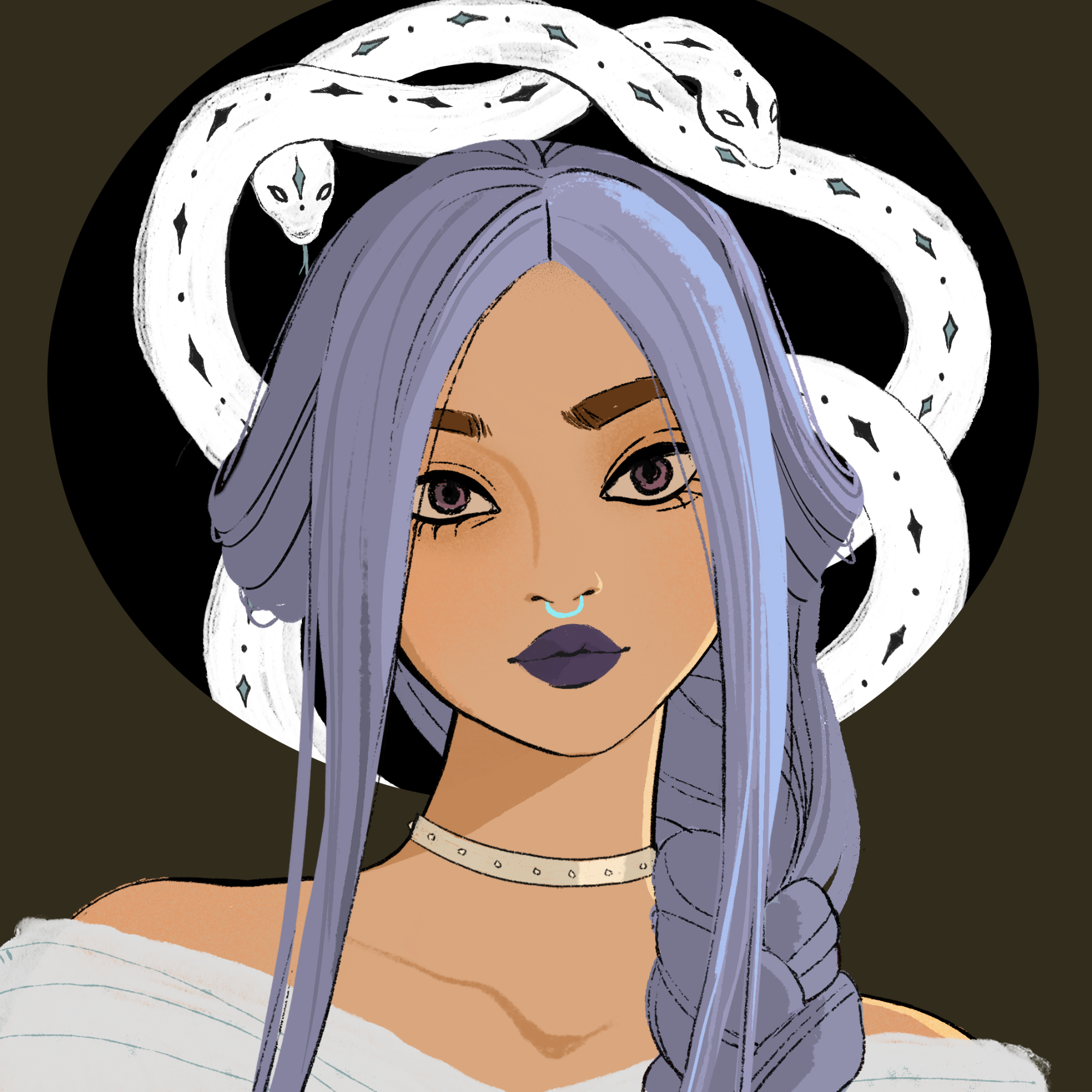 a portrait of Crone bun
