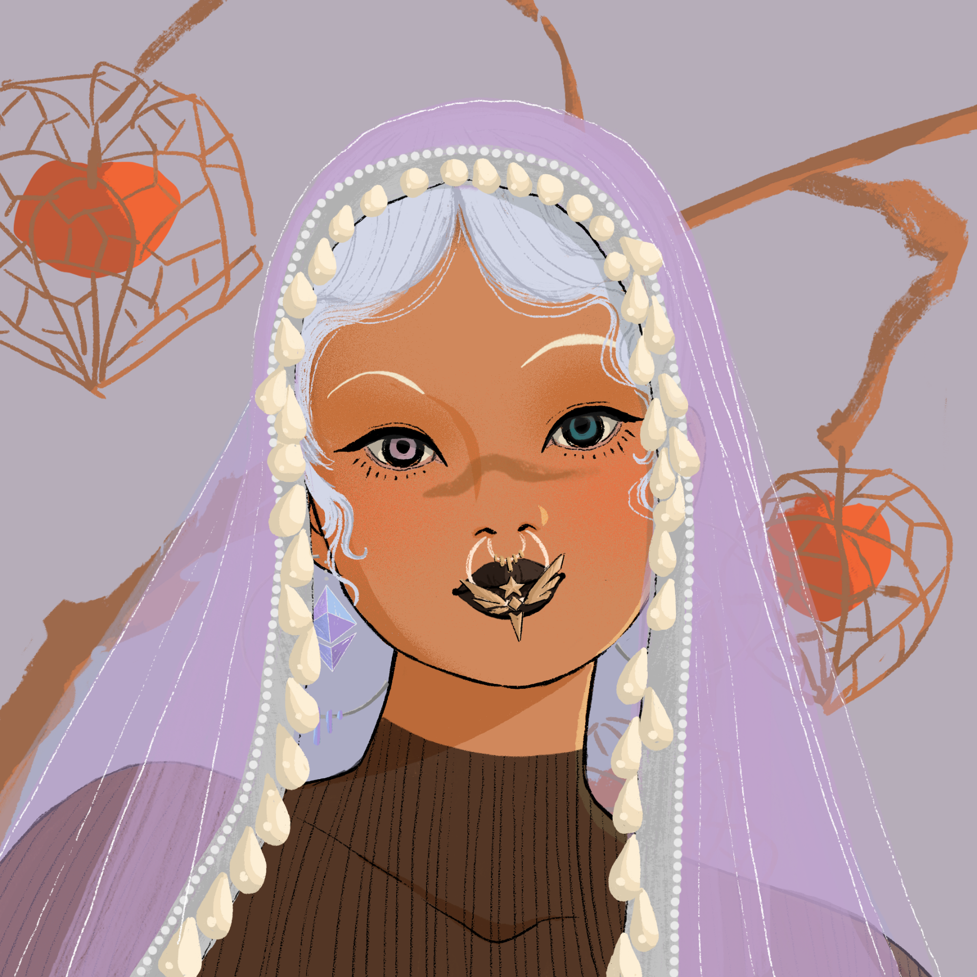 a portrait of Spinel the well dressed