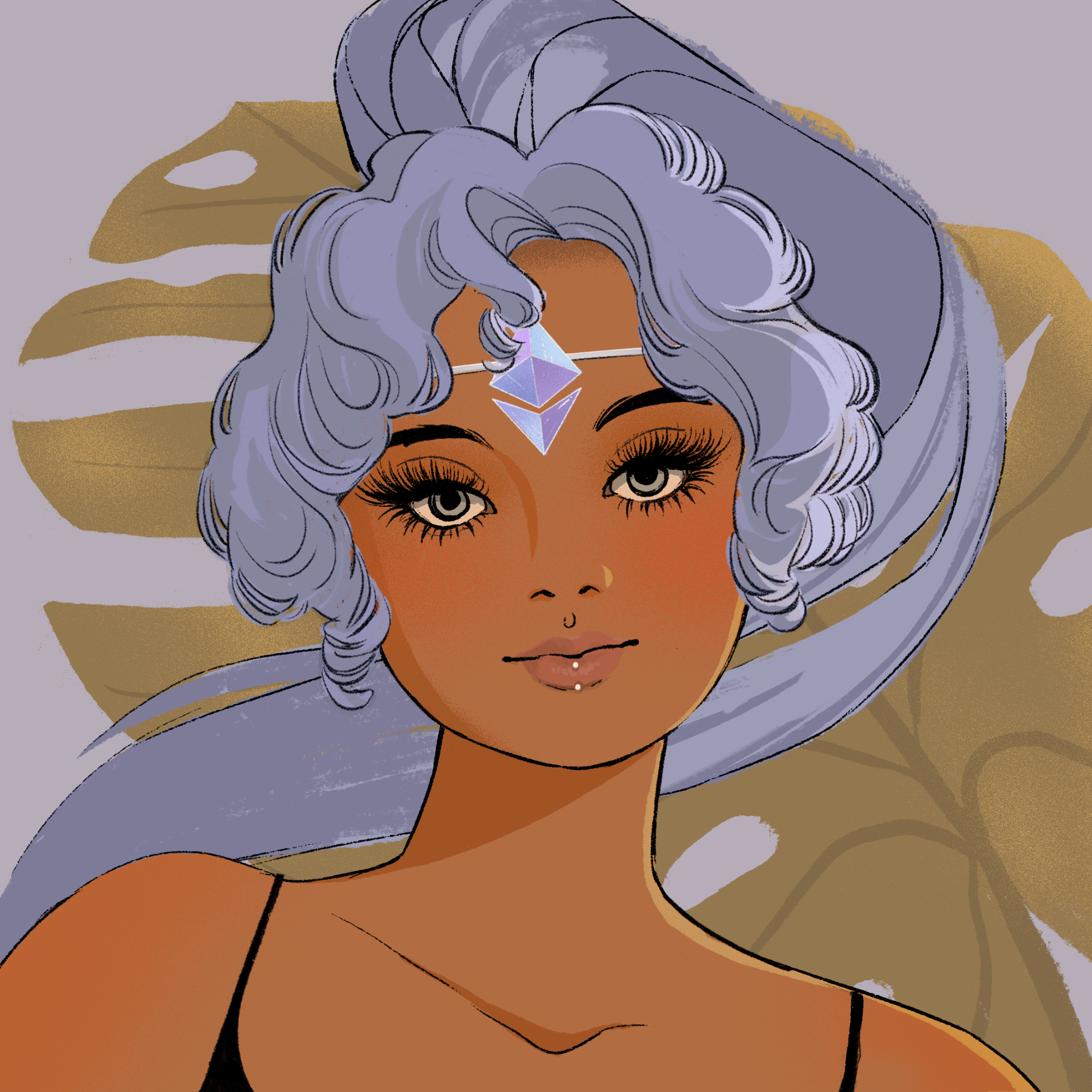 a portrait of Heliotrope, the elegant horn