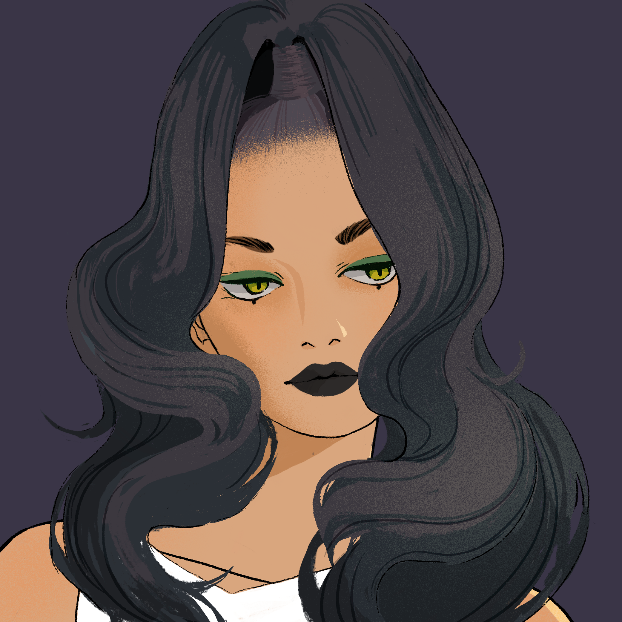 a portrait of Calone the glossy