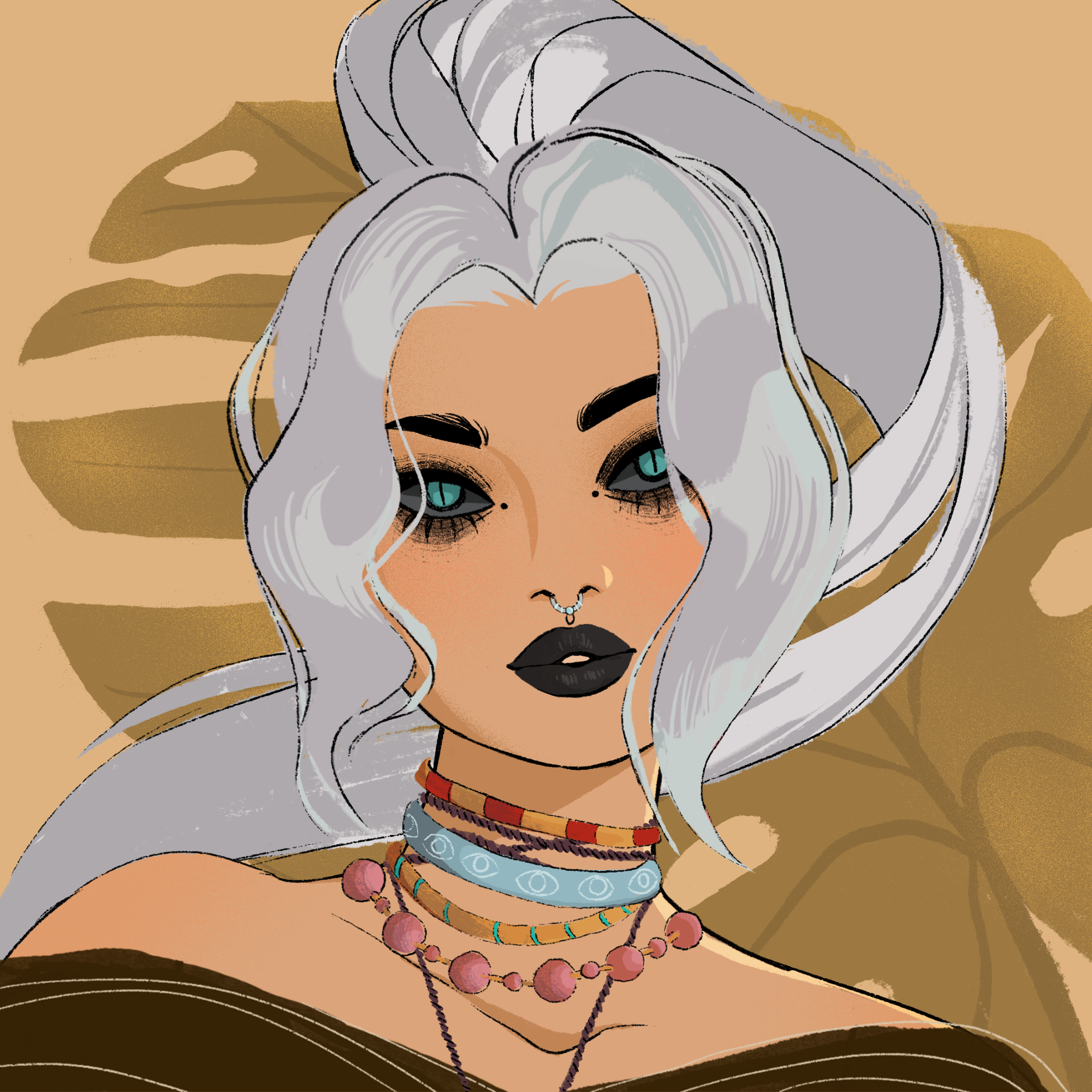 a portrait of Saba the beastly