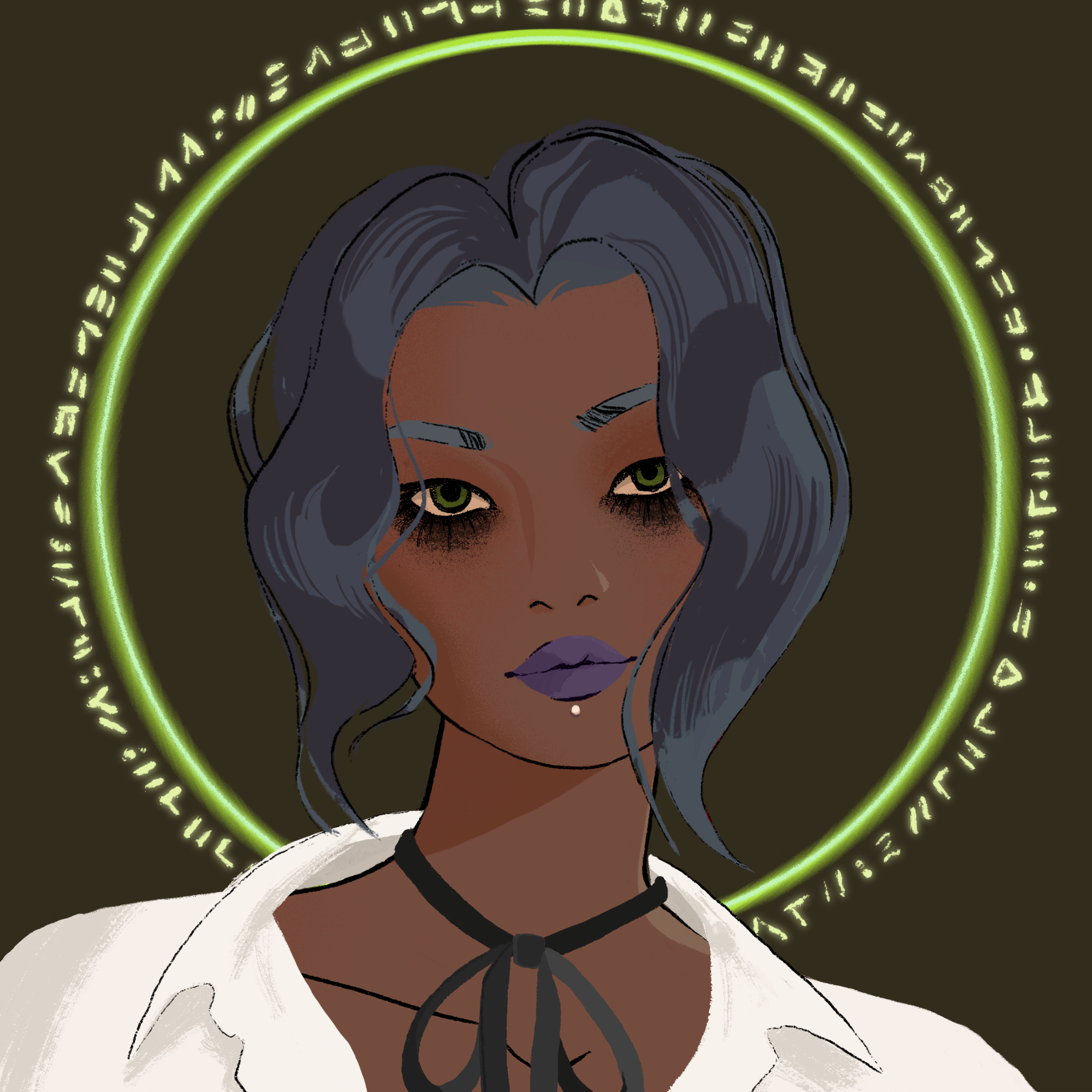 a portrait of Andromeda the cerebral