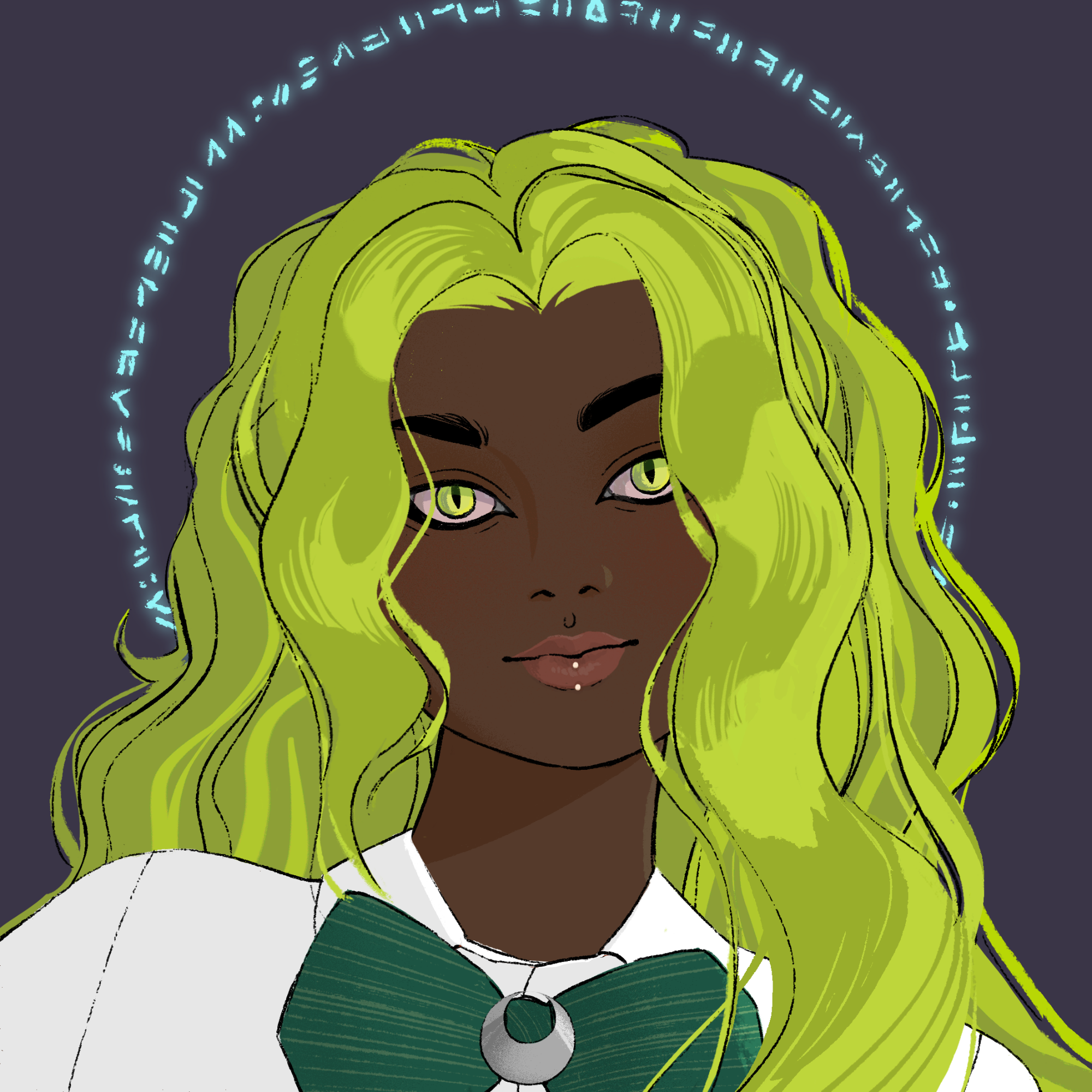 a portrait of Aquila, the alert lens