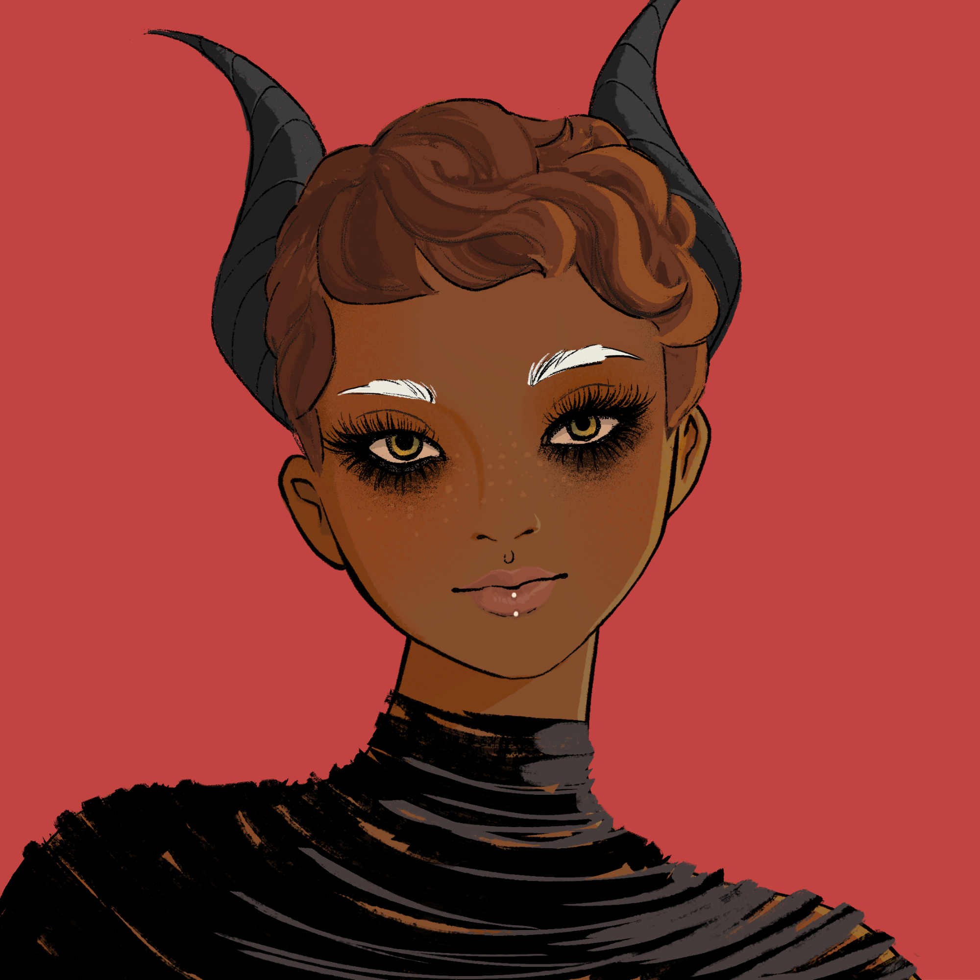 a portrait of Yali of the woods