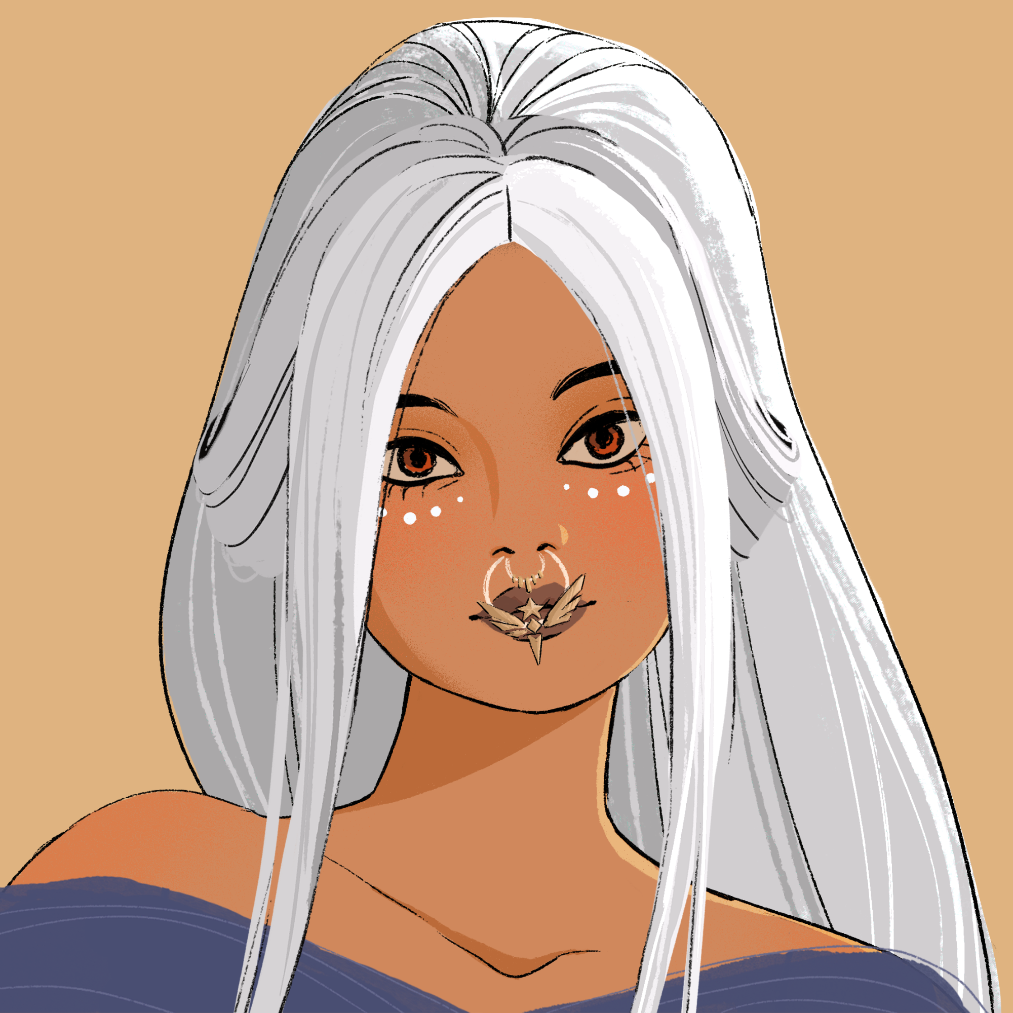 a portrait of Diamond, the light viola