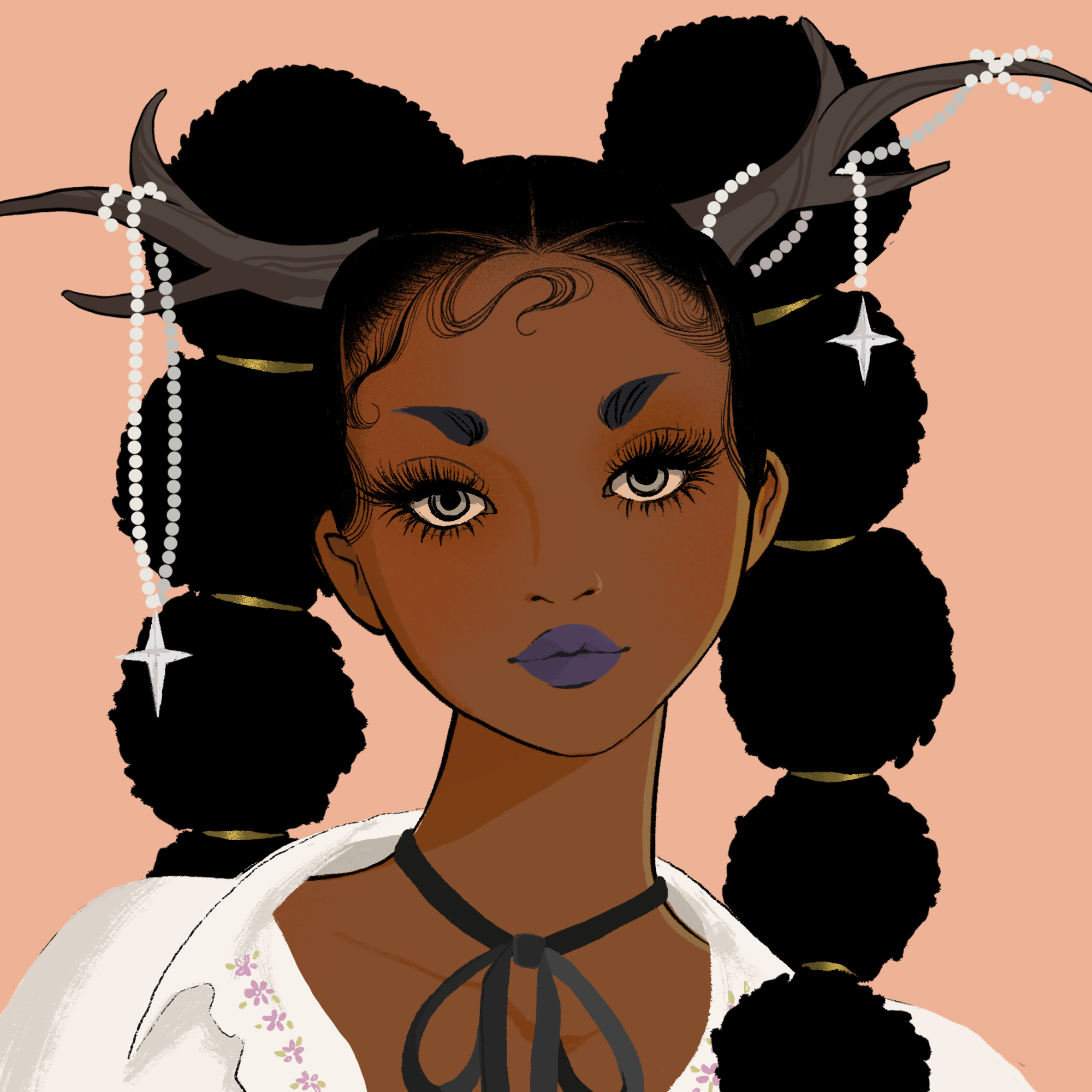 a portrait of Aubergine of the woods