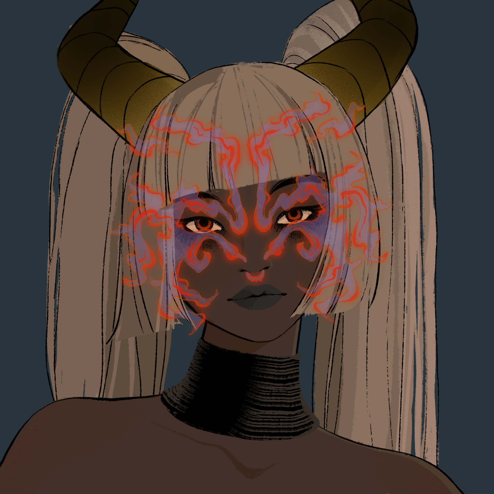 a portrait of Bagana commotion