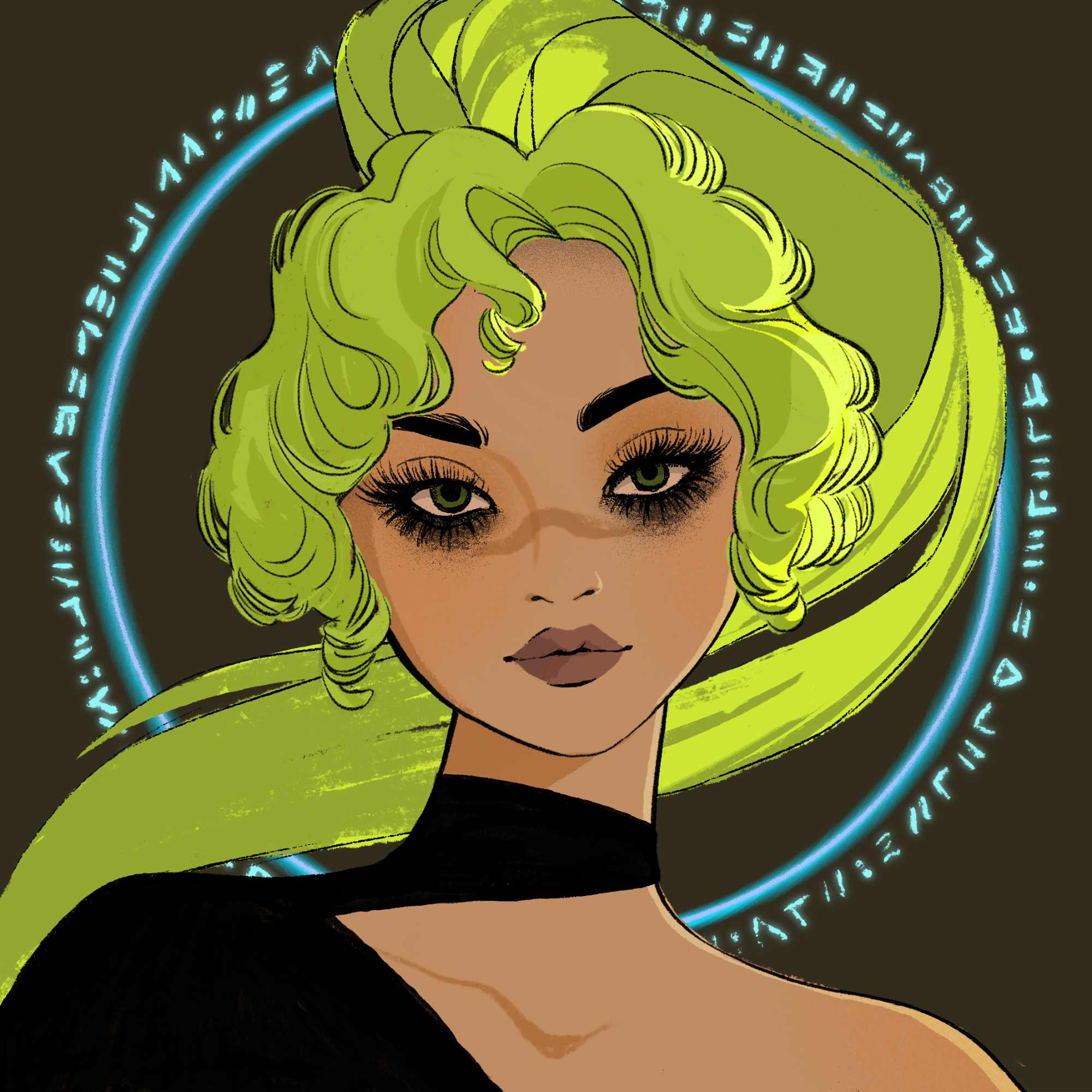 a portrait of Mimosa, the fair tome