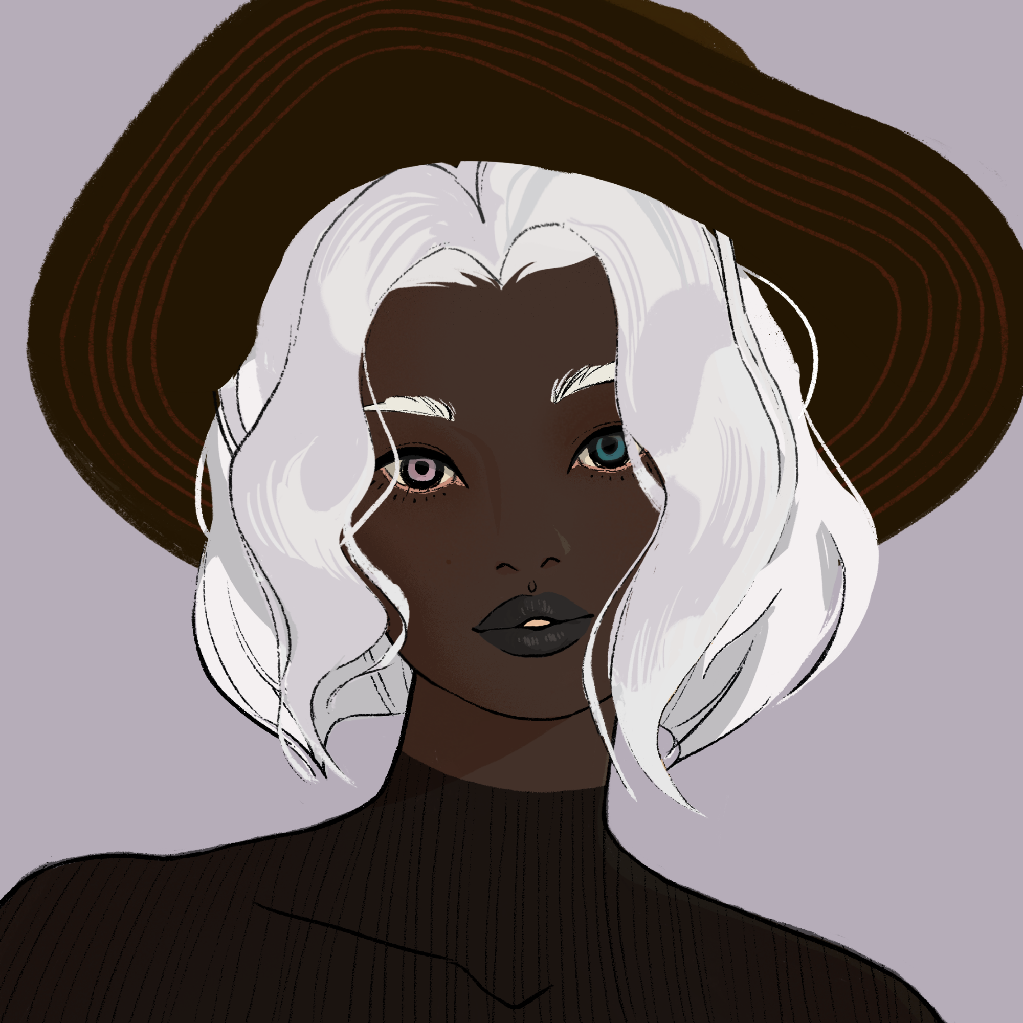 a portrait of Fuchsin the shaded