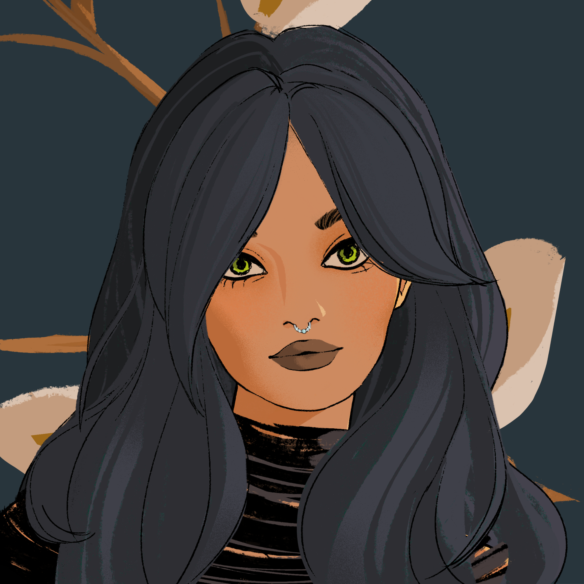 a portrait of Cherimoya, the lonely fog