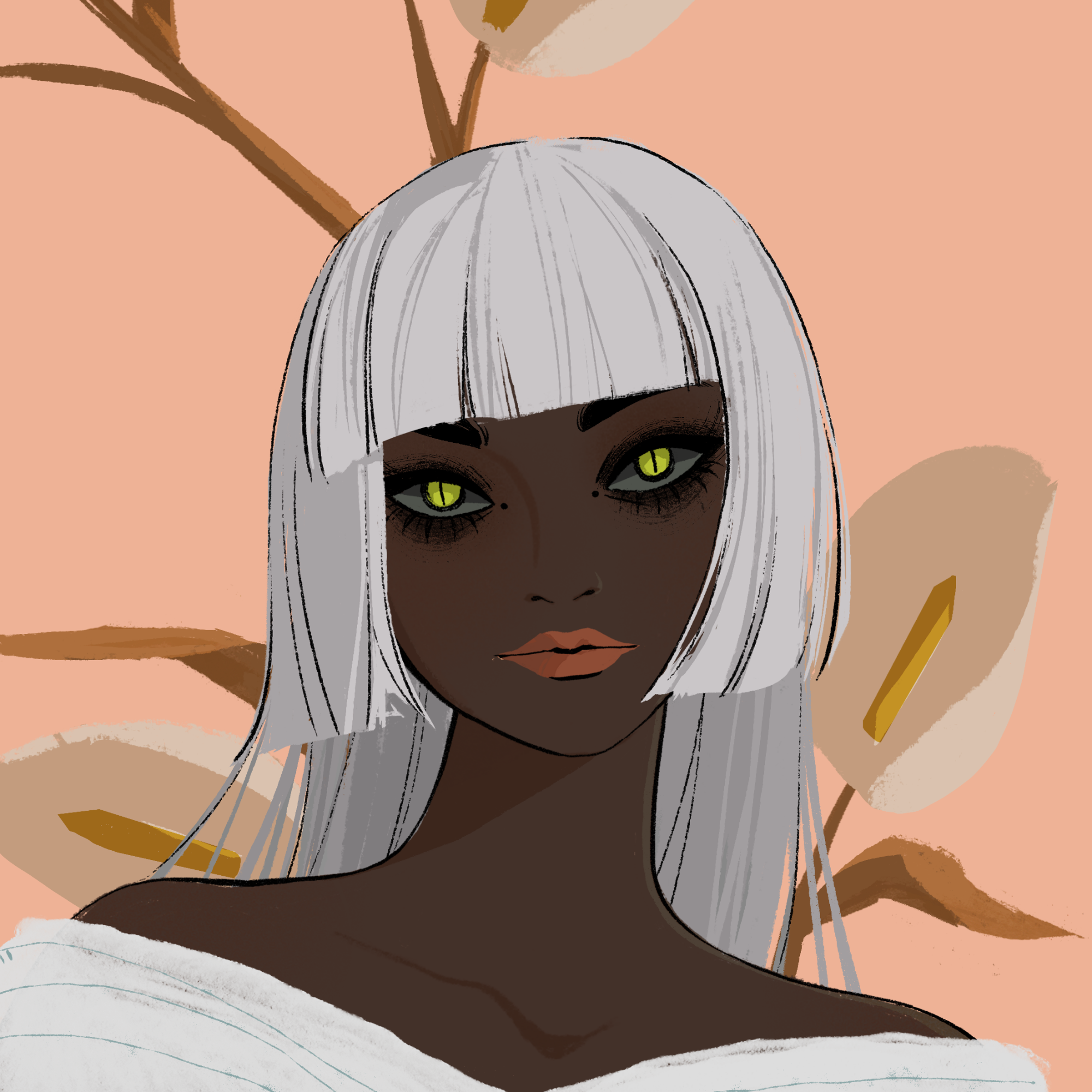 a portrait of Marigold, the boundless cloud